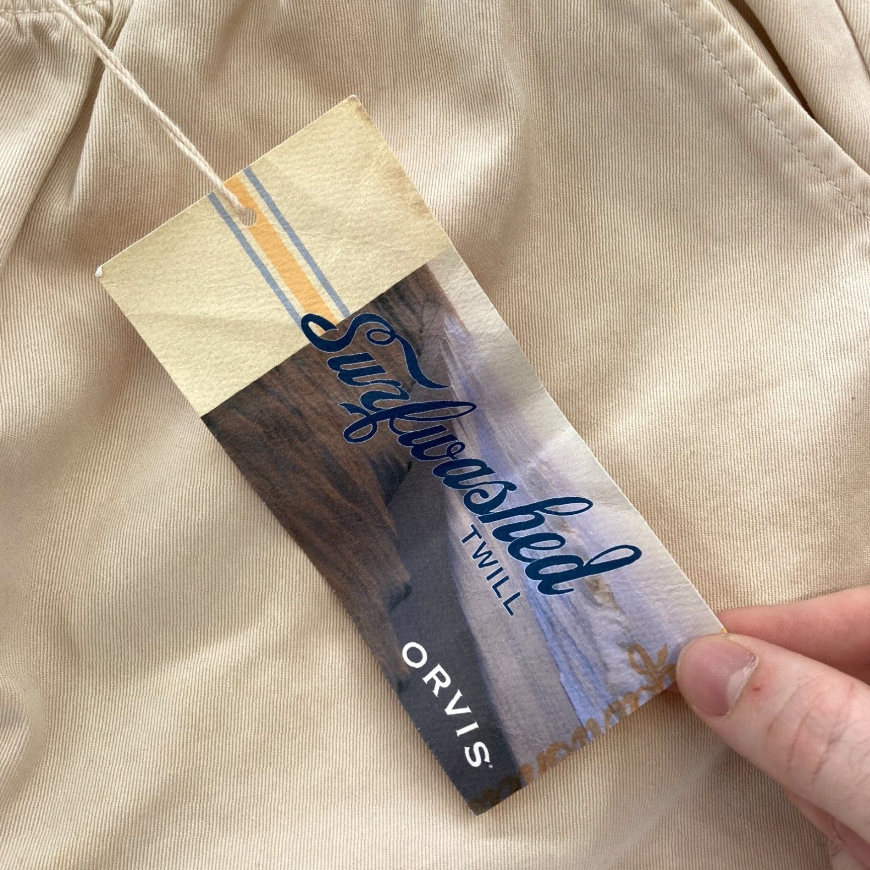 Orvis Orvis Pants Women's Medium Beige Sandwashed Twill Straight Leg Unhemmed NWT Size 32" / US 10 / IT 46 - 5 Thumbnail