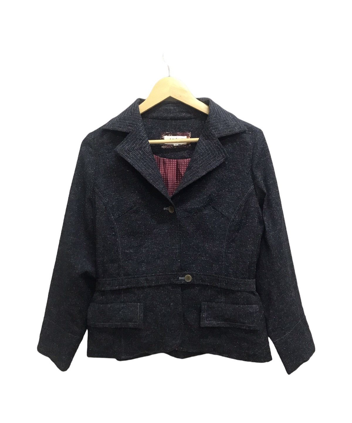 Japanese Brand VINTAGE f.CAMINO TWEED BELTED JACKET COATS Size XS / US 0-2 / IT 36-38 - 1 Thumbnail