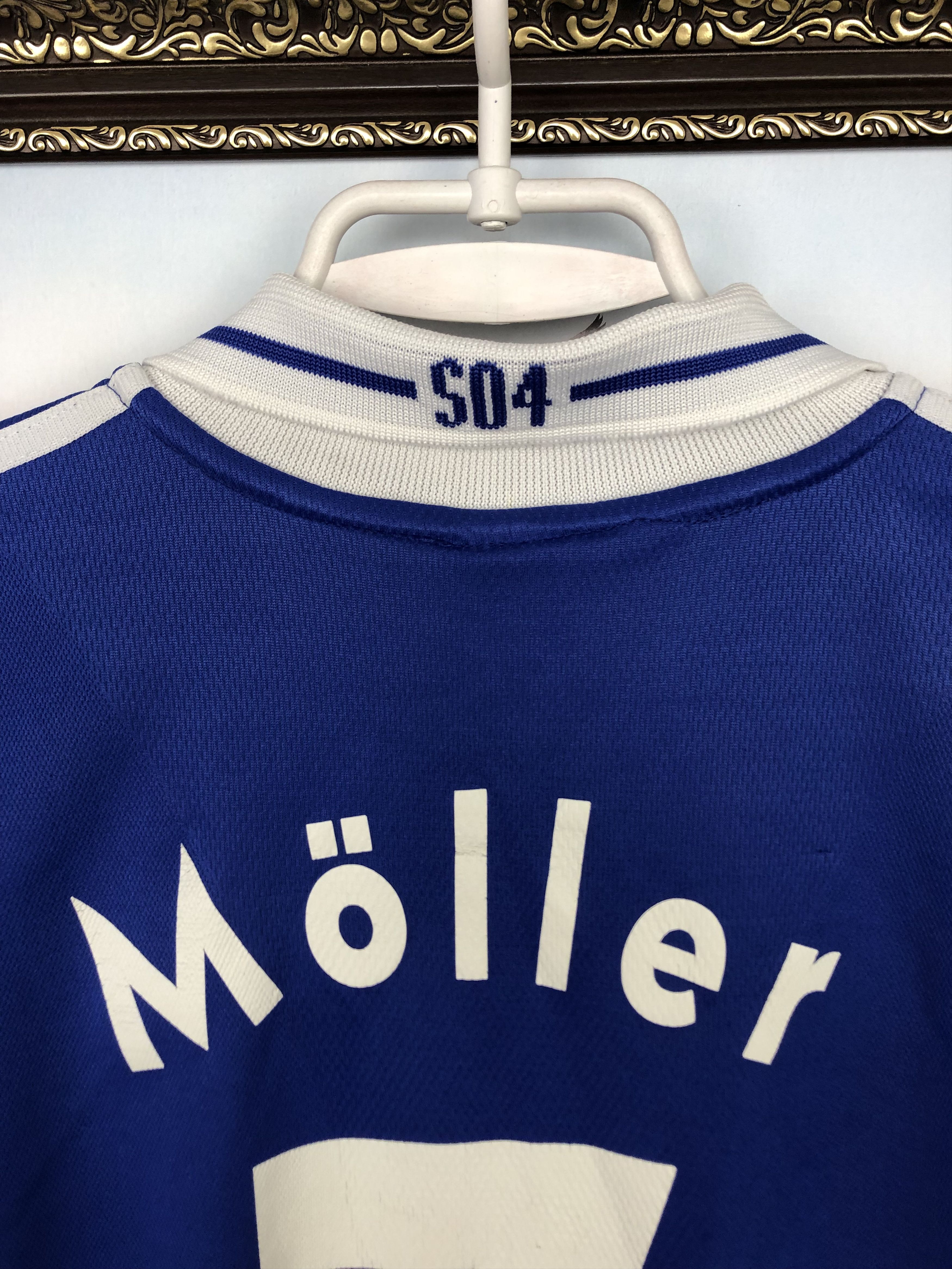 Adidas FC Schalke 04 football shirt 2000 #7 Moller Adidas Tee Size US XL / EU 56 / 4 - 3 Thumbnail
