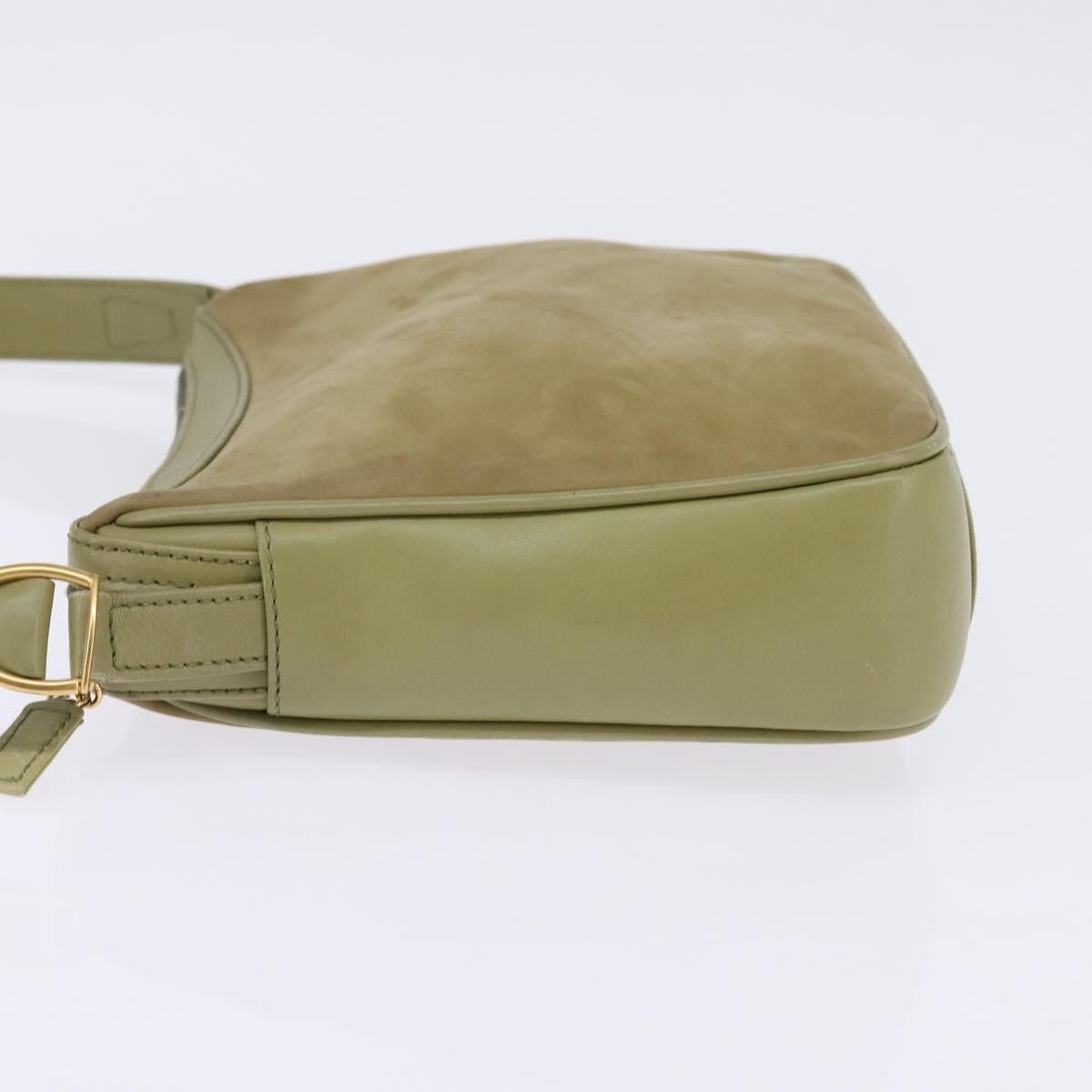 Gucci GUCCI Shoulder Bag Suede Leather Green Gold Size ONE SIZE - 4 Thumbnail