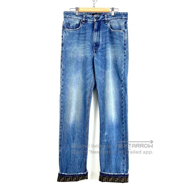 Fendi Fendi Light Blue Wash Loose Straight Denim Pants Size US 32 / EU 48 - 1 Thumbnail