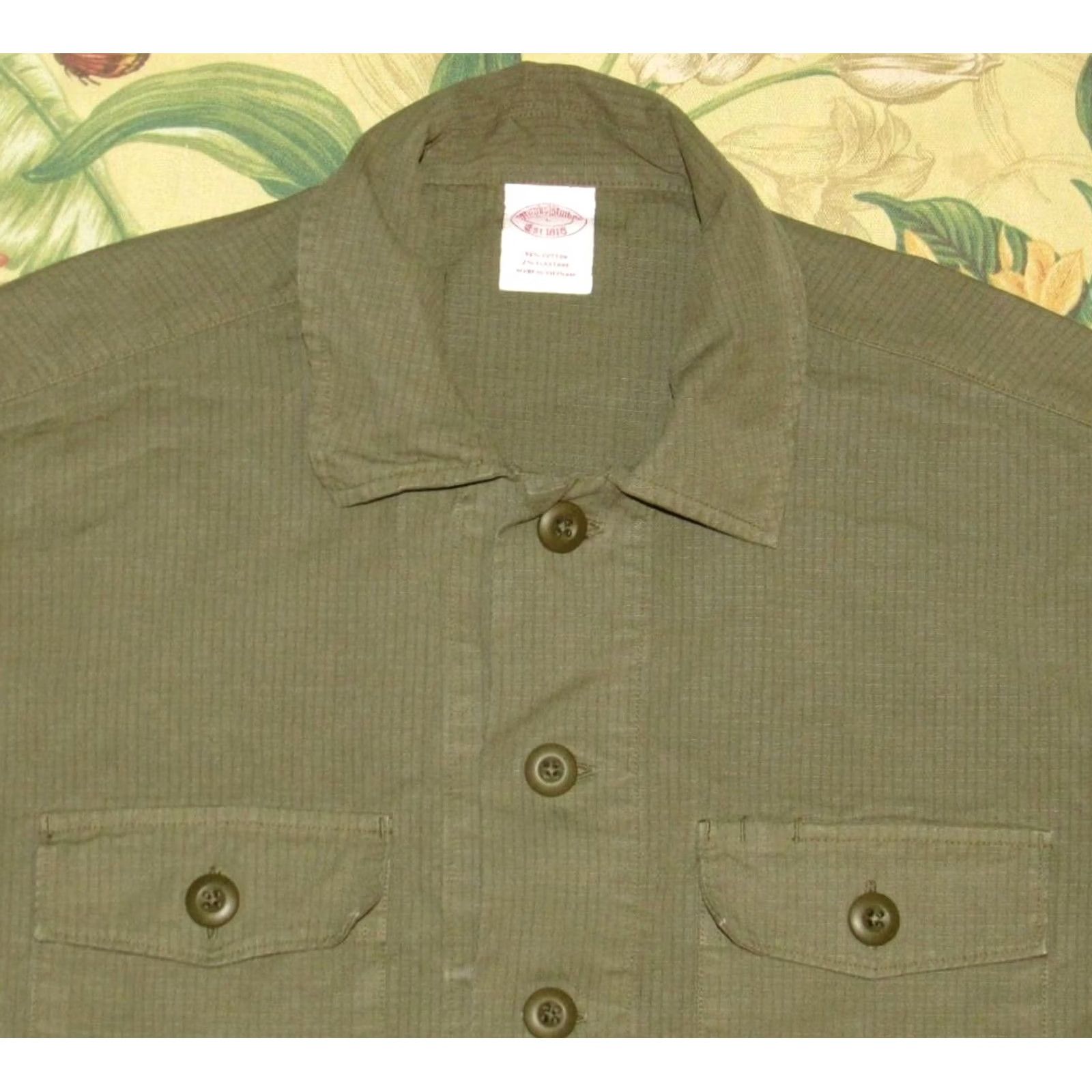 Brooks Brothers BROOKS BROTHERS Green Military Shirt Jacket Large Size US L / EU 52-54 / 3 - 2 Thumbnail