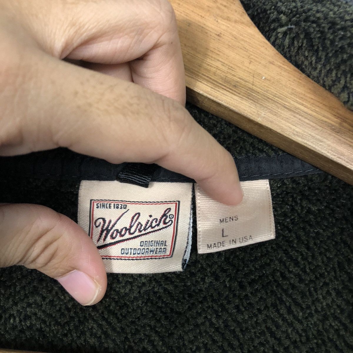 Vintage 📌Vintage Fleece Jacket Half Zipper Woolrich Made in Usa Size US L / EU 52-54 / 3 - 16 Thumbnail