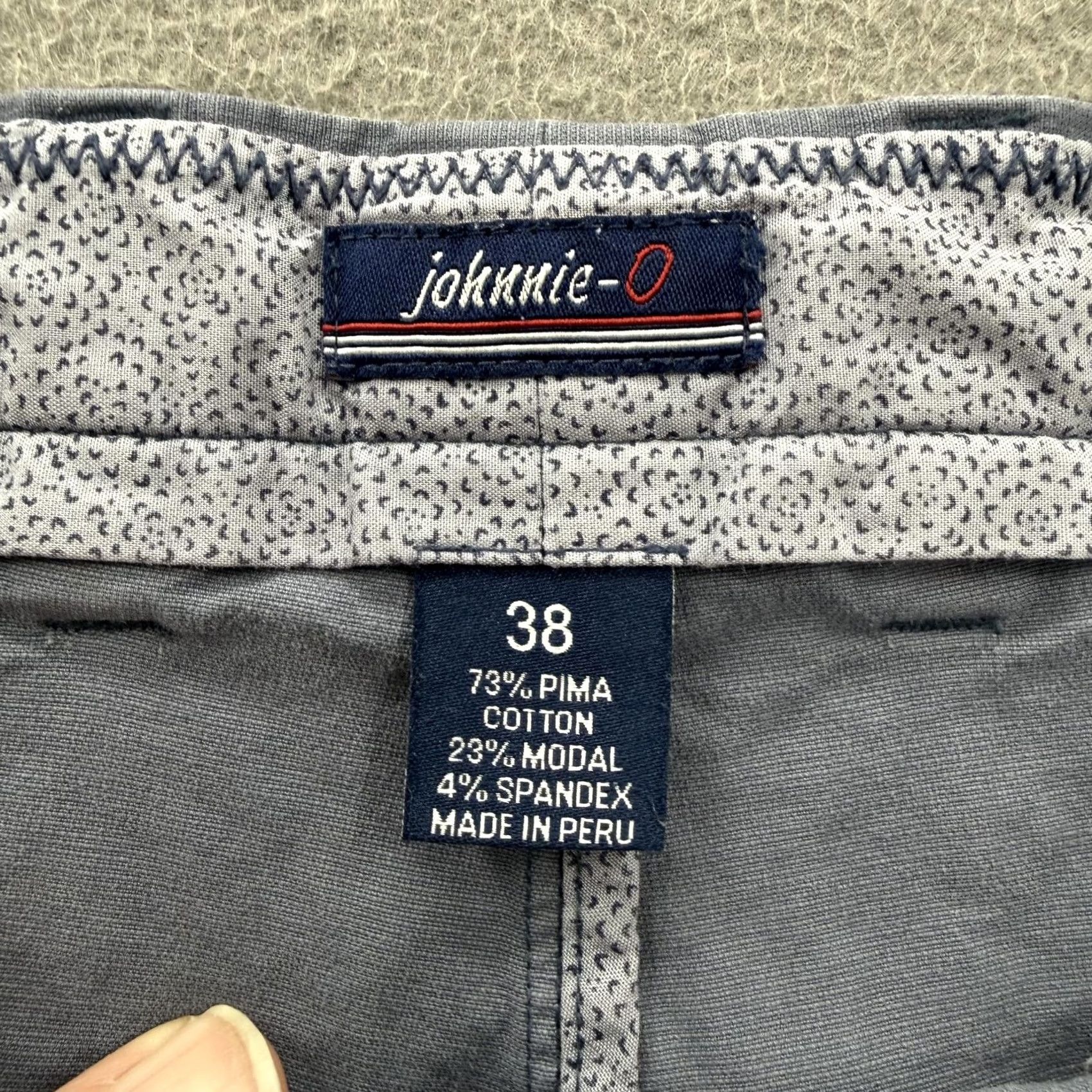johnnie-O johnnie-O Shorts Mens 38 Blue Chino Stretch 8 Inseam Casual Cotton Summer Size US 38 / EU 54 - 3 Thumbnail