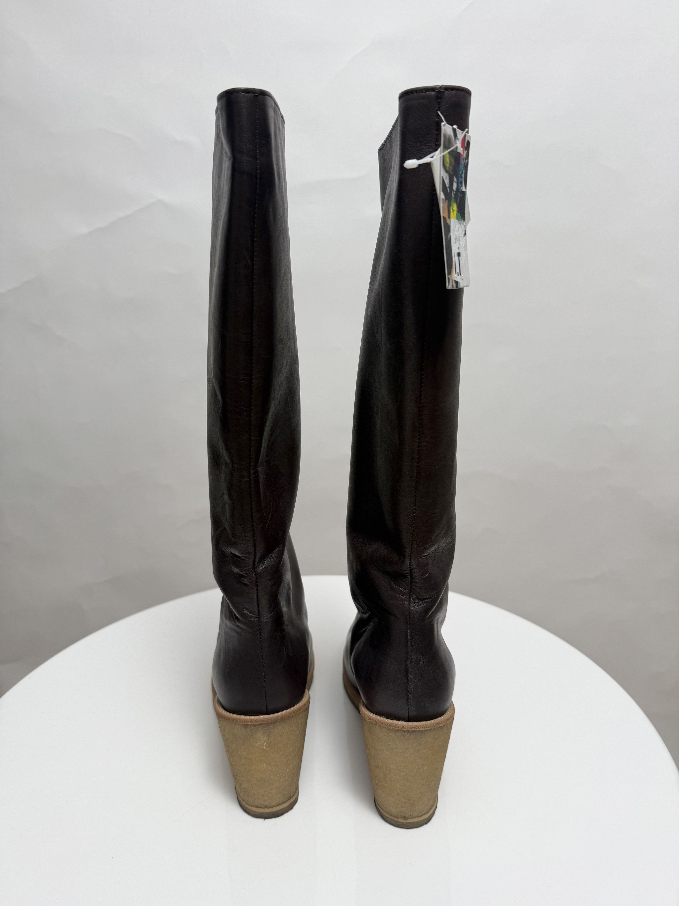 A.P.C. Leather Long Boots Size US 10 / IT 40 - 4 Thumbnail