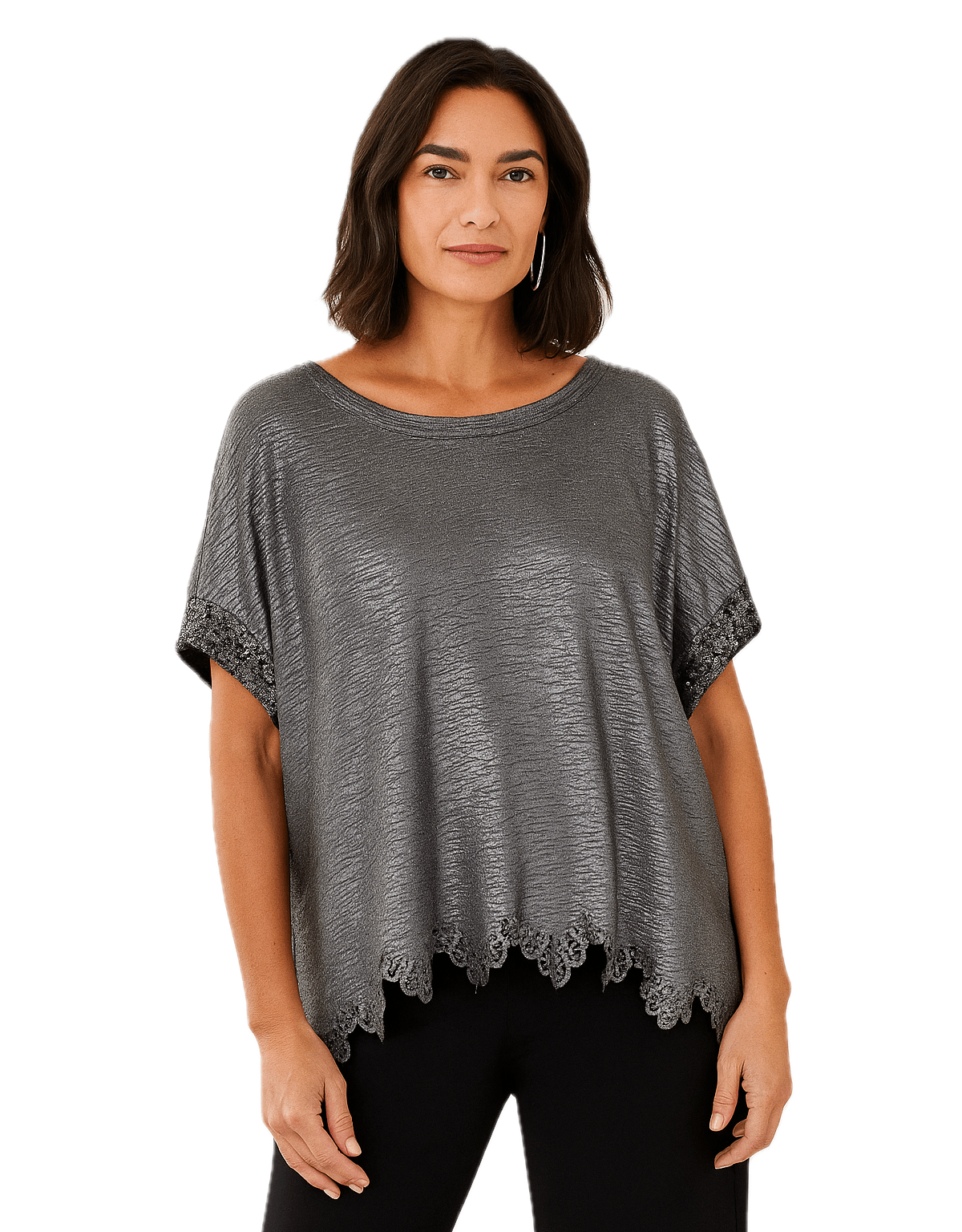 Miss Me NEW Miss Me Metallic Top Size L / US 10 / IT 46 - 1 Thumbnail