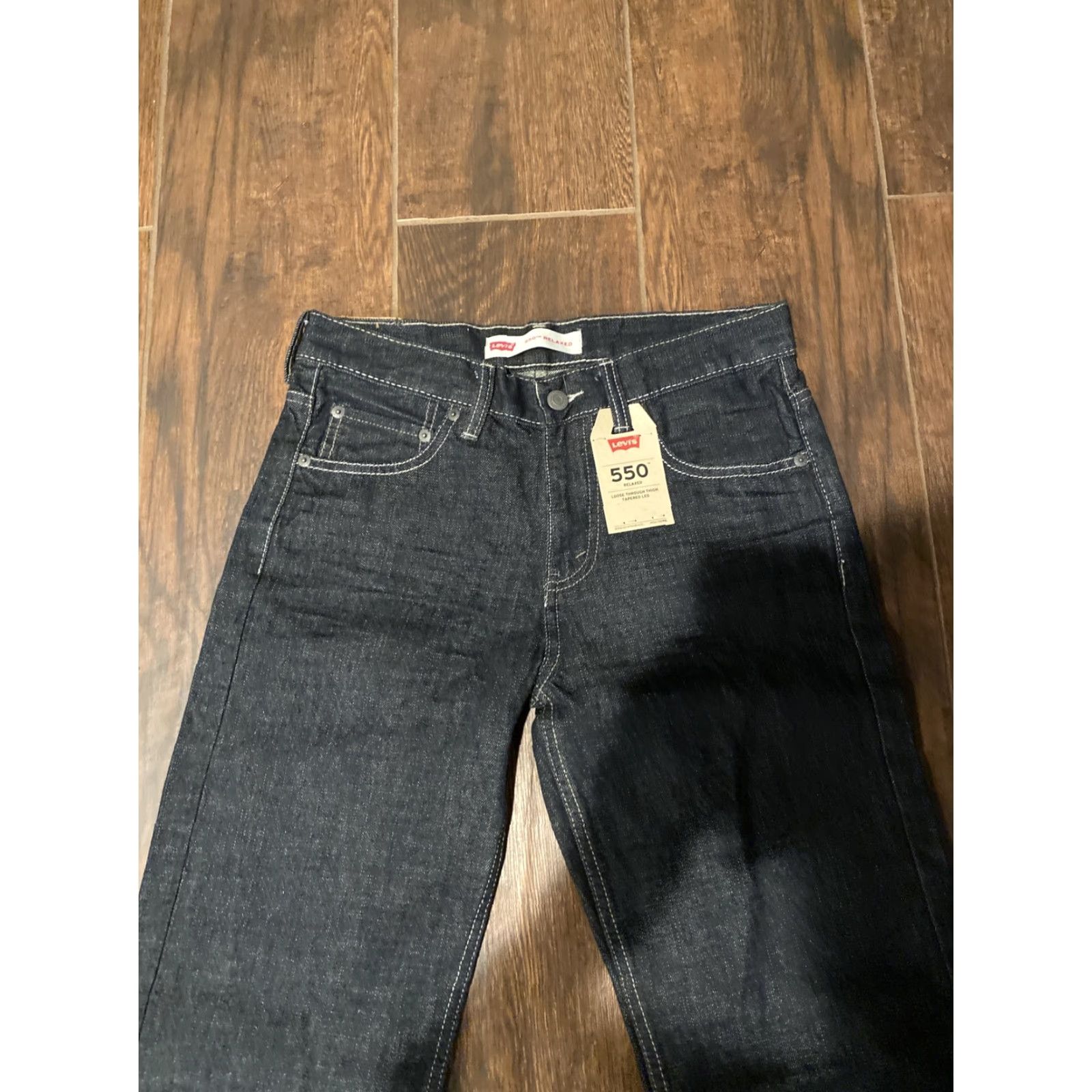 Levi's VINTAGE Levi's 550 Jeans 16R 28x28 Relaxed Mom Denim Blue 100% Cotton Jeans Womens 80s 90s Logo Easy Care Pockets NWT Size 38" / US 16 / IT 52 - 4 Thumbnail