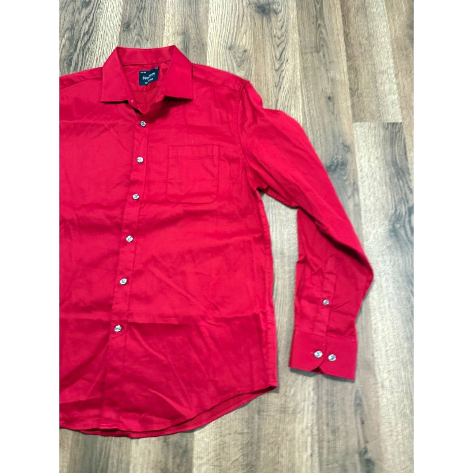 Vintage The Savile Row Company Shirt Womens Size M Red Long Sleeve Button-Up Classic Fit Size M / US 6-8 / IT 42-44 - 3 Thumbnail