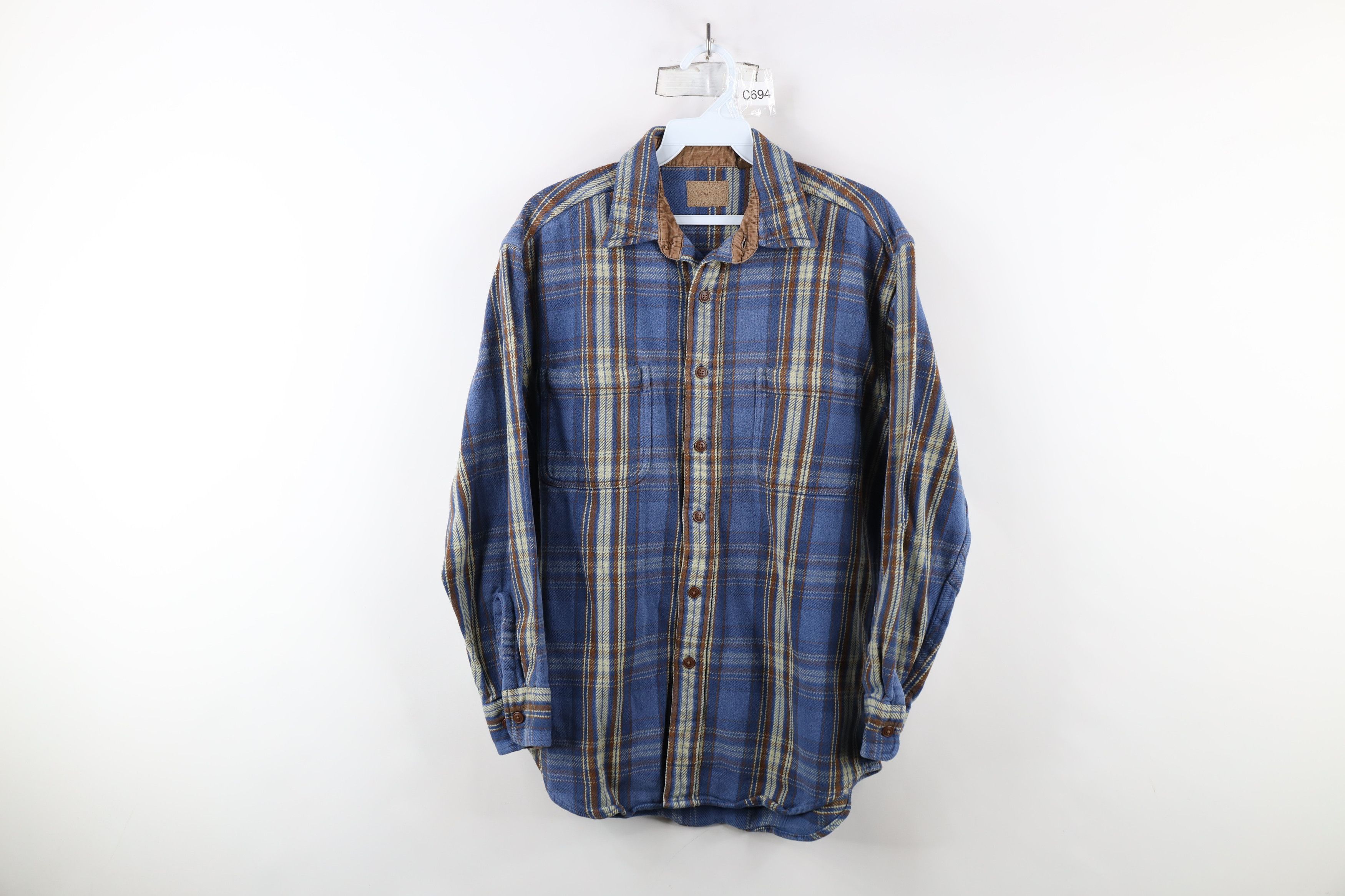Vintage Vintage 90s Streetwear Heavyweight Flannel Button Shirt Size US M / EU 48-50 / 2 - 1 Thumbnail