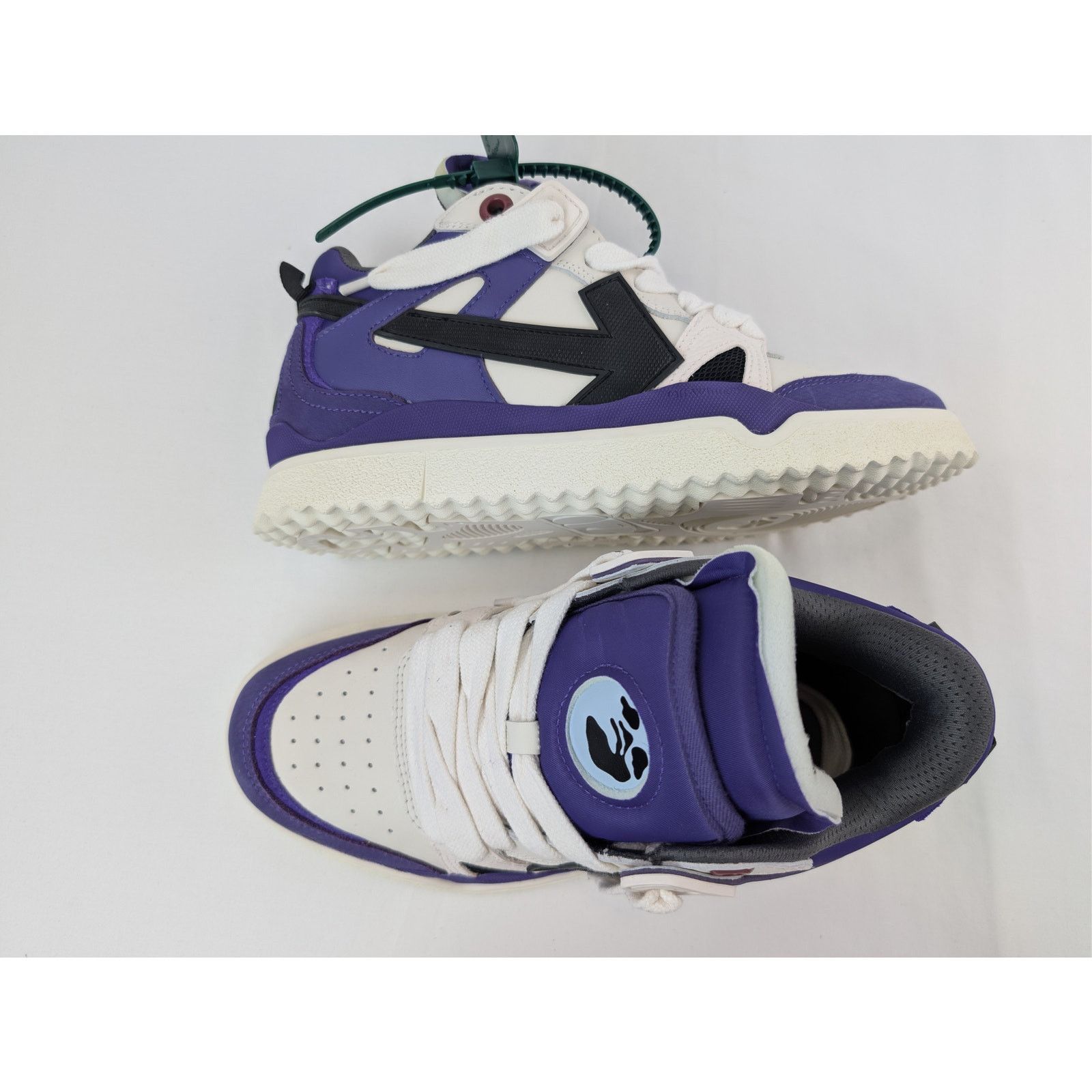 Off-White o1rshd1 Mid Top Sponge Sneakers in Purple/Black Size US 7 / EU 40 - 1 Thumbnail