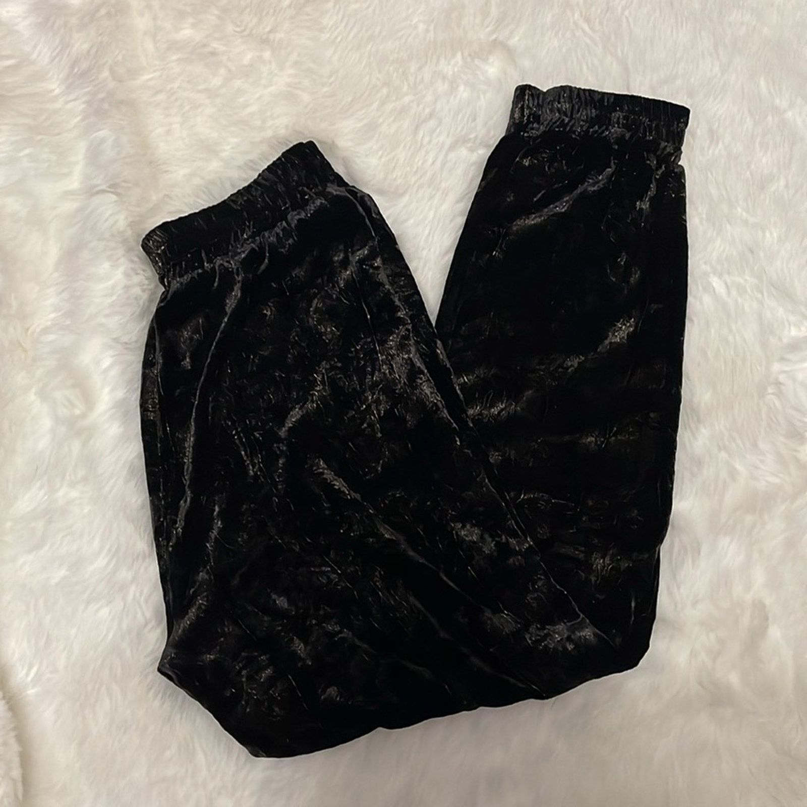 Michael Kors Michael Kors Collection Crushed Velvet Metallic Joggers Size 26" / US 2 / IT 38 - 3 Thumbnail