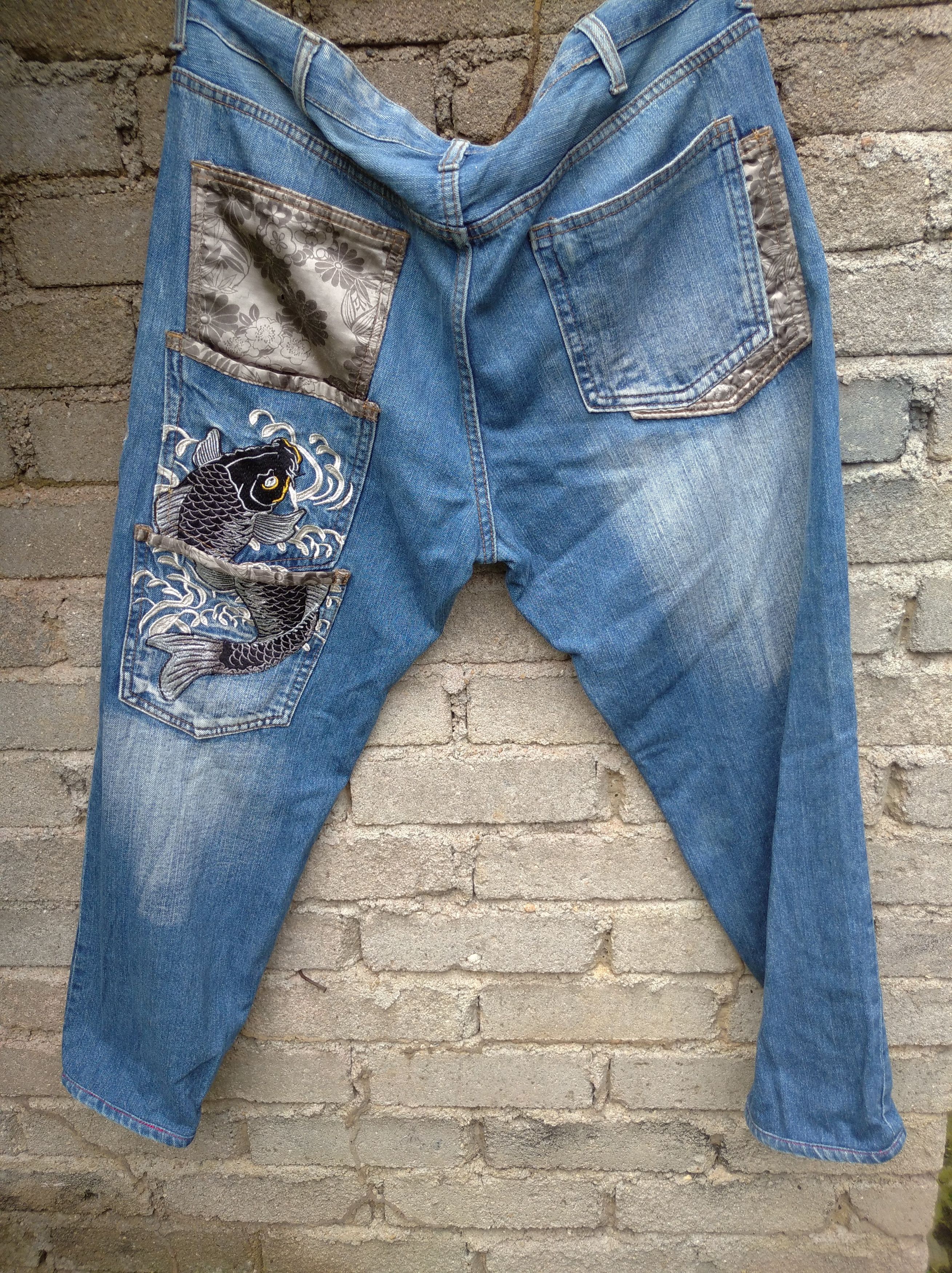 Hysteric Glamour × If Six Was Nine × Japanese Brand dominate koi embroidered denim multi pocket jeans Size US 38 / EU 54 - 1 Thumbnail
