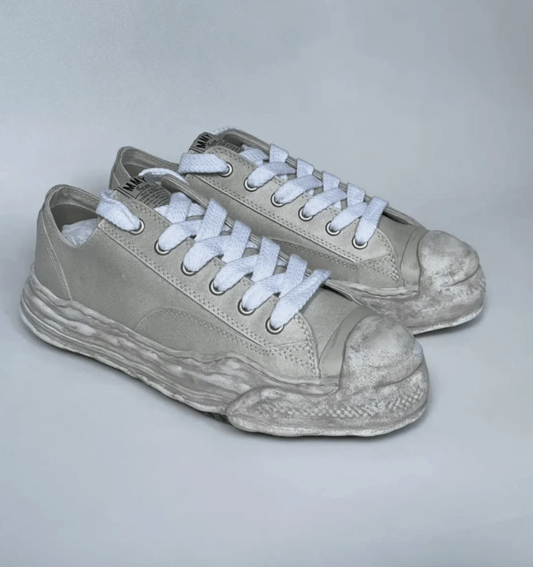 Maison MIHARA YASUHIRO Cream Vintage Leather ‘Hank’ Sneakers Size US 12 / EU 45 - 3 Thumbnail