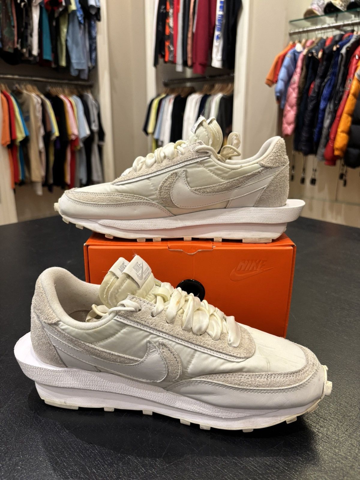 Nike × Sacai Nike LD Waffle sacai White Nylon Size US 8 / EU 41 - 2 Thumbnail