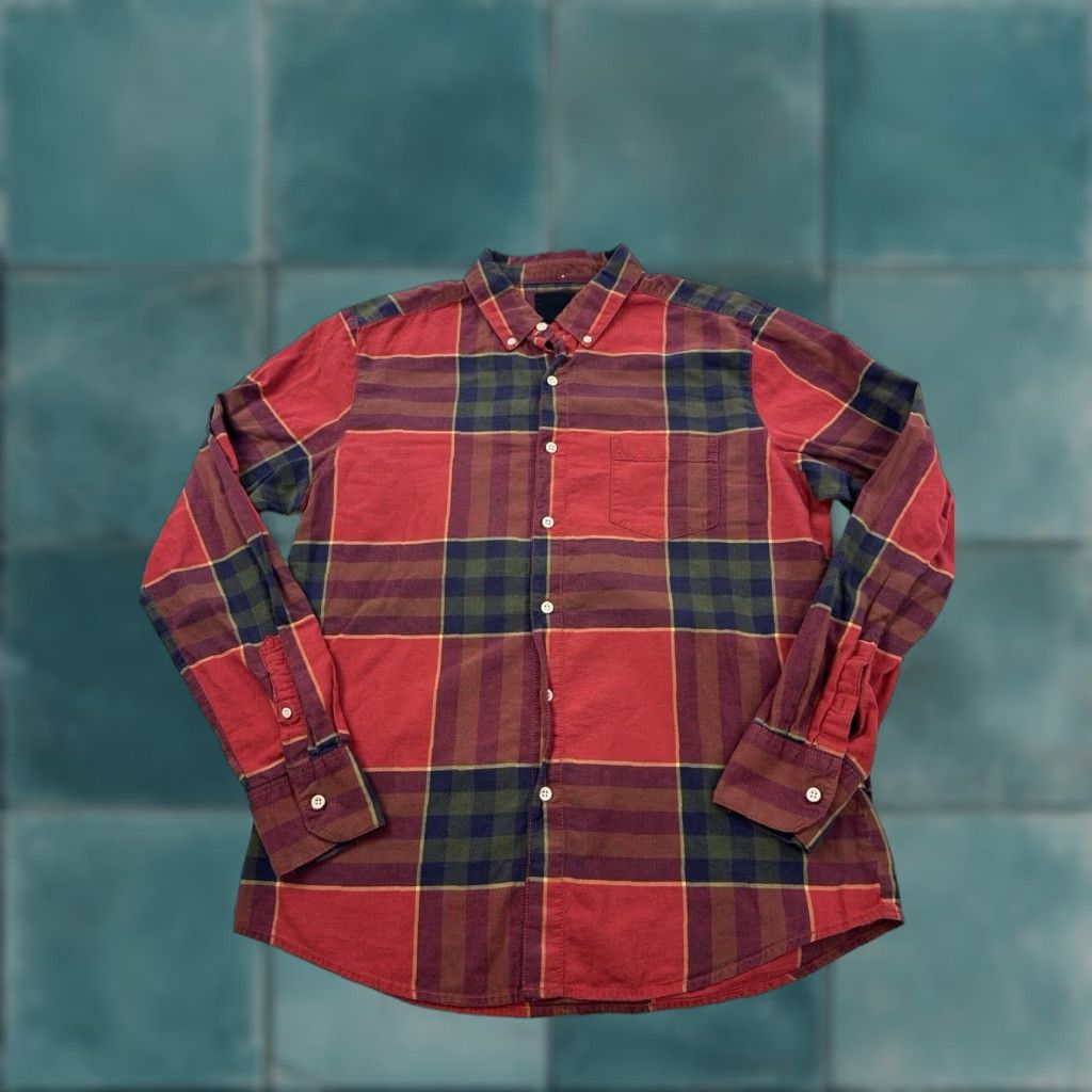 Denime Life After Denim Shirt Mens XL Red Plaid Long Sleeve Button-Up Cotton Casual Size US XL / EU 56 / 4 - 1 Thumbnail