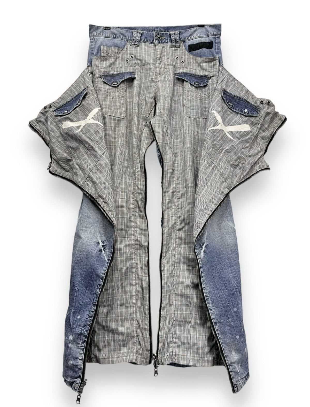 Grailed PPFM EASTERN ROCK ANARCHY DENIM Punk Zipper Reversible Denim Size US 31 - 3 Thumbnail