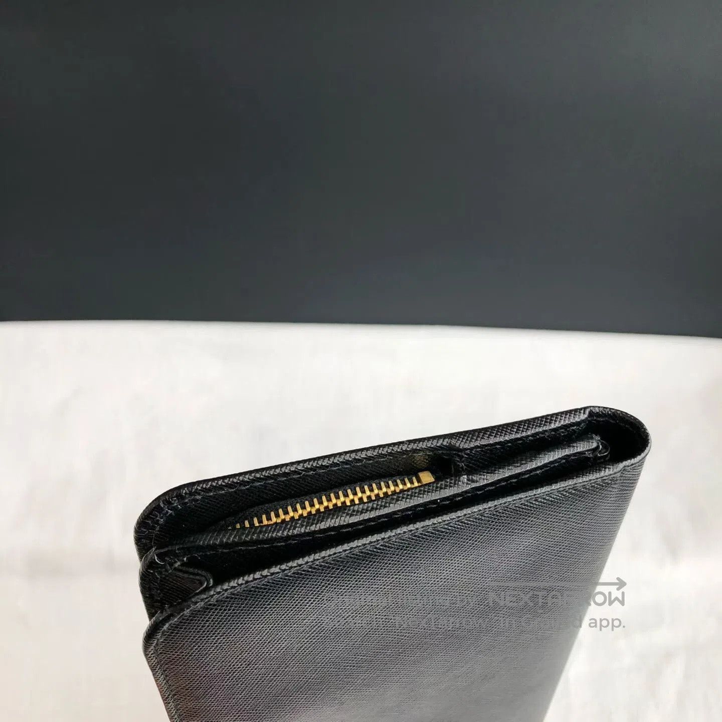 Prada Prada Black Gold Long Folding Wallet. Size ONE SIZE - 4 Thumbnail