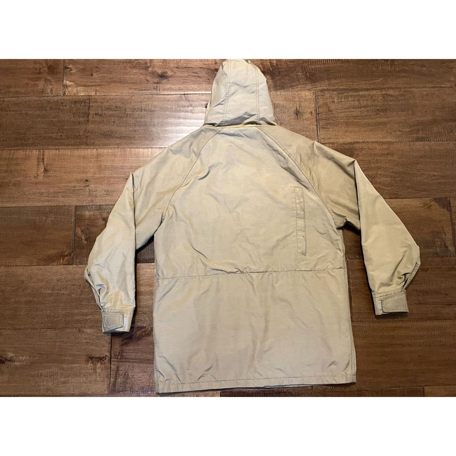 Vintage VINTAGE Woolrich USA Beige Chore Barn Wool Lined Hooded Jacket Coat - Men's L Size US L / EU 52-54 / 3 - 3 Thumbnail