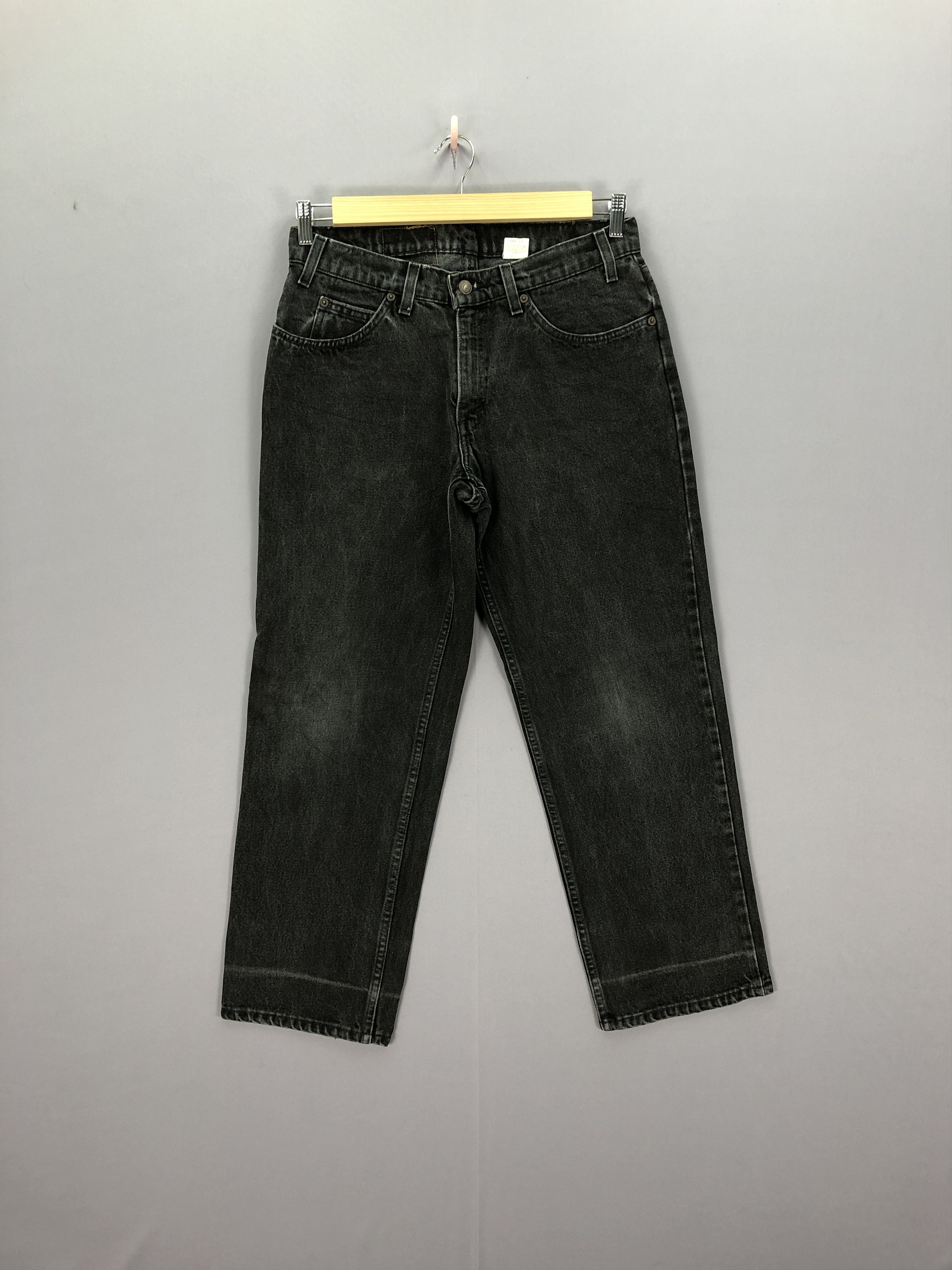 Vintage Levis 550 Orange Tab Jeans Levi's Super Black Denim