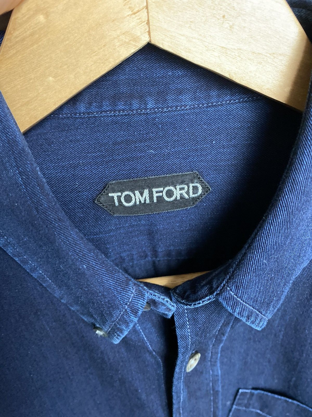 Tom Ford Tom Ford denim luxury shirt button down chest pocket Size US S / EU 44-46 / 1 - 5 Thumbnail