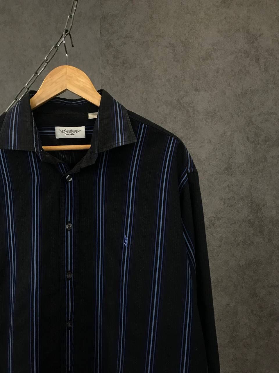 Yves Saint Laurent YSL Yves Saint Laurent vintage luxury designer logo shirt Size US XL / EU 56 / 4 - 2 Thumbnail