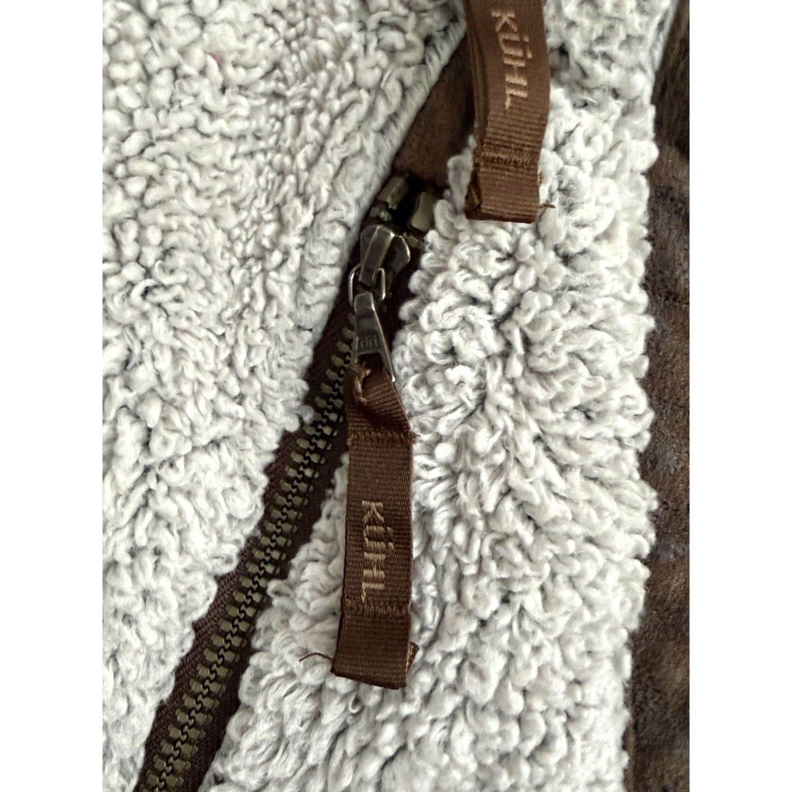 Vintage Kuhl Womens Cream Pullover Sherpa Sweater XS Hidden Hood Brown Cozy Outdoor Hike Size XS / US 0-2 / IT 36-38 - 4 Thumbnail
