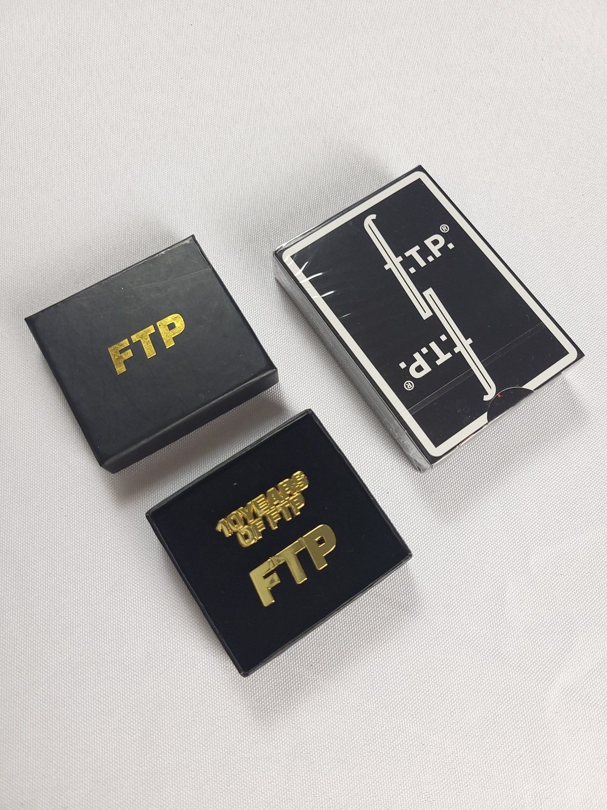 Fuck The Population FTP 10 Year Anniversary Gold Pin Set + Fontaine Poker Cards Size ONE SIZE - 3 Thumbnail