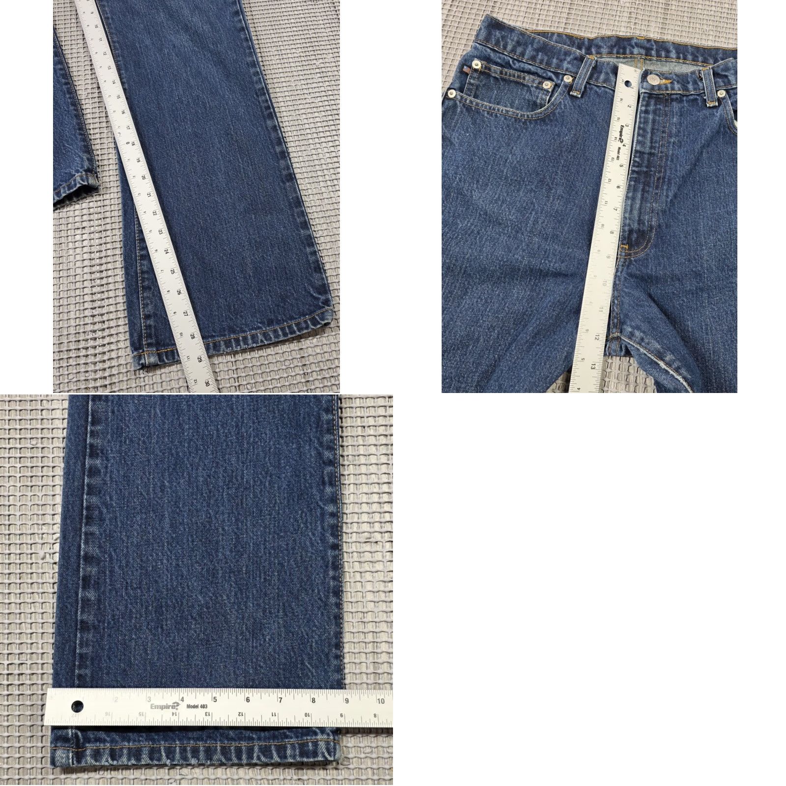 Polo Ralph Lauren VINTAGE Polo Ralph Lauren Polo Jeans Company Slim Flare Blue Jeans Womens 14x29 High Waist Slim Jeans 14 32 in Blue 90s Womens Jeans Size 36" / US 14 / IT 50 - 9 Thumbnail