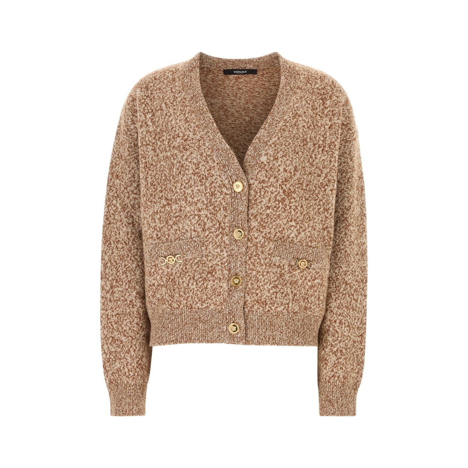 Versace VERSACE Two-Tone Wool Blend Cardigan New And Authentic (Wome Size XL / US 12-14 / IT 48-50 - 1 Thumbnail