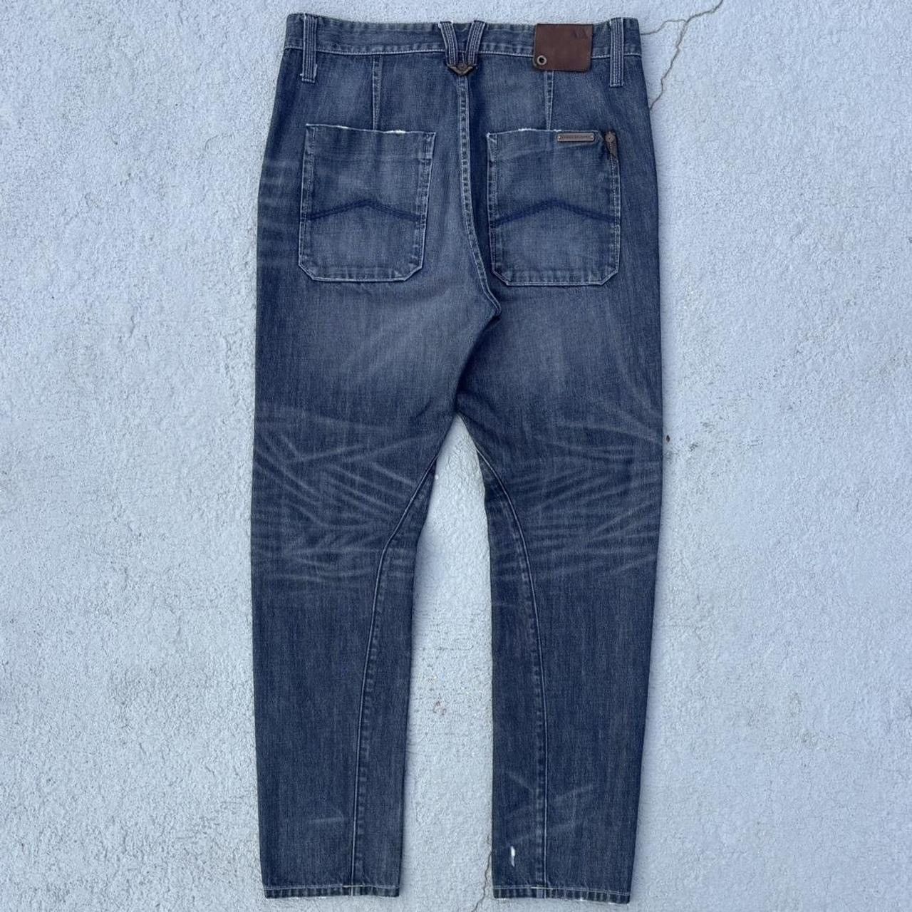 Armani Exchange Early 2000s Y2K Armani Exchange Distressed Blue Jeans Size US 34 / EU 50 - 2 Thumbnail