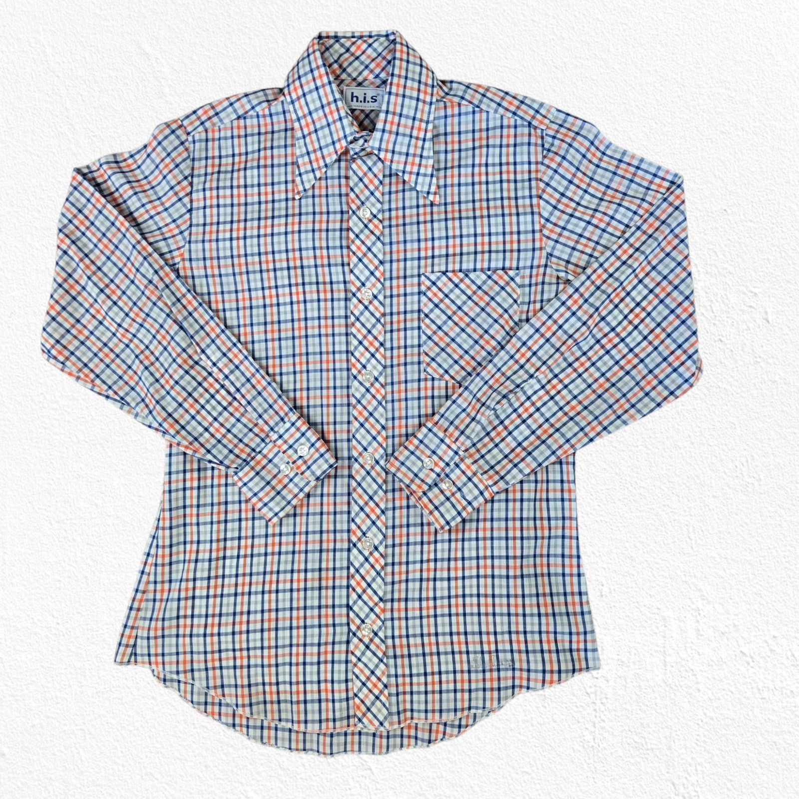 Vintage 1970s Vintage Plaid USA Disco Button Up Shirt Size Medium Size US M / EU 48-50 / 2 - 2 Thumbnail