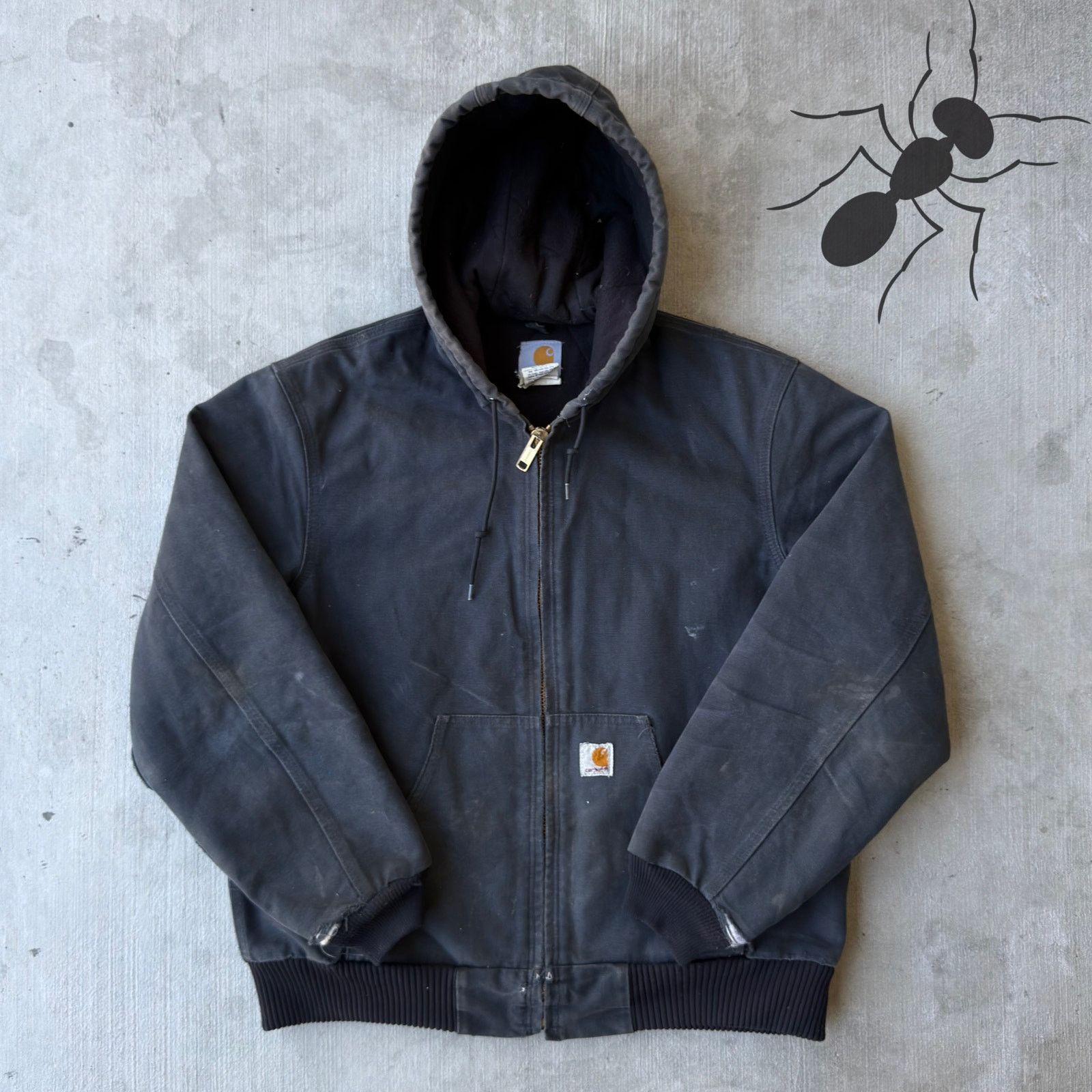 Carhartt × Vintage Carhartt J140 black hooded work wear jacket Size US M / EU 48-50 / 2 - 1 Thumbnail