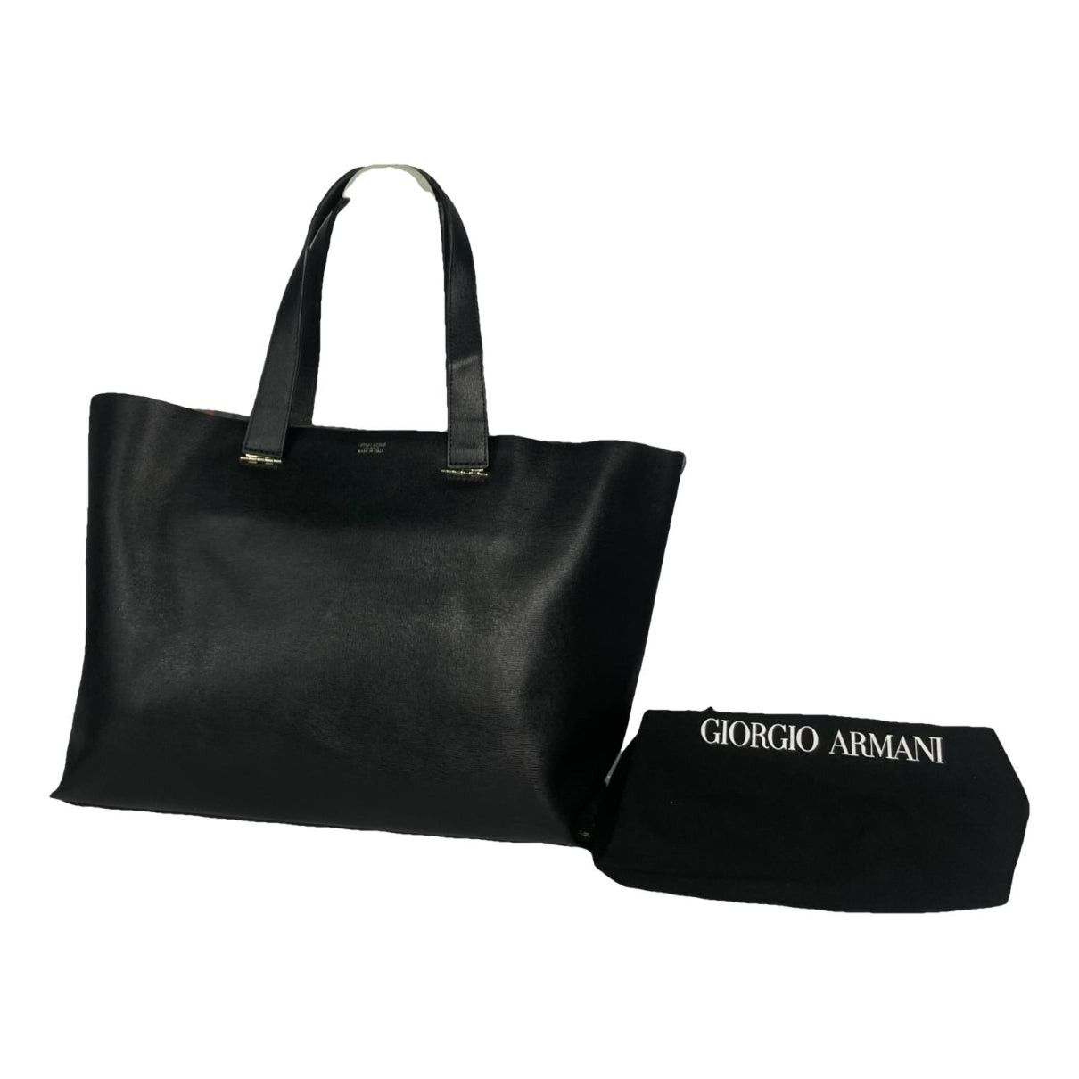 Giorgio Armani Black Leather Handbag Size ONE SIZE - 1 Thumbnail