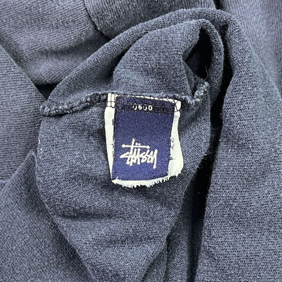 Stussy × Vintage Vintage Stussy Gray V-Neck Blank Tee Size Large Size US L / EU 52-54 / 3 - 5 Thumbnail