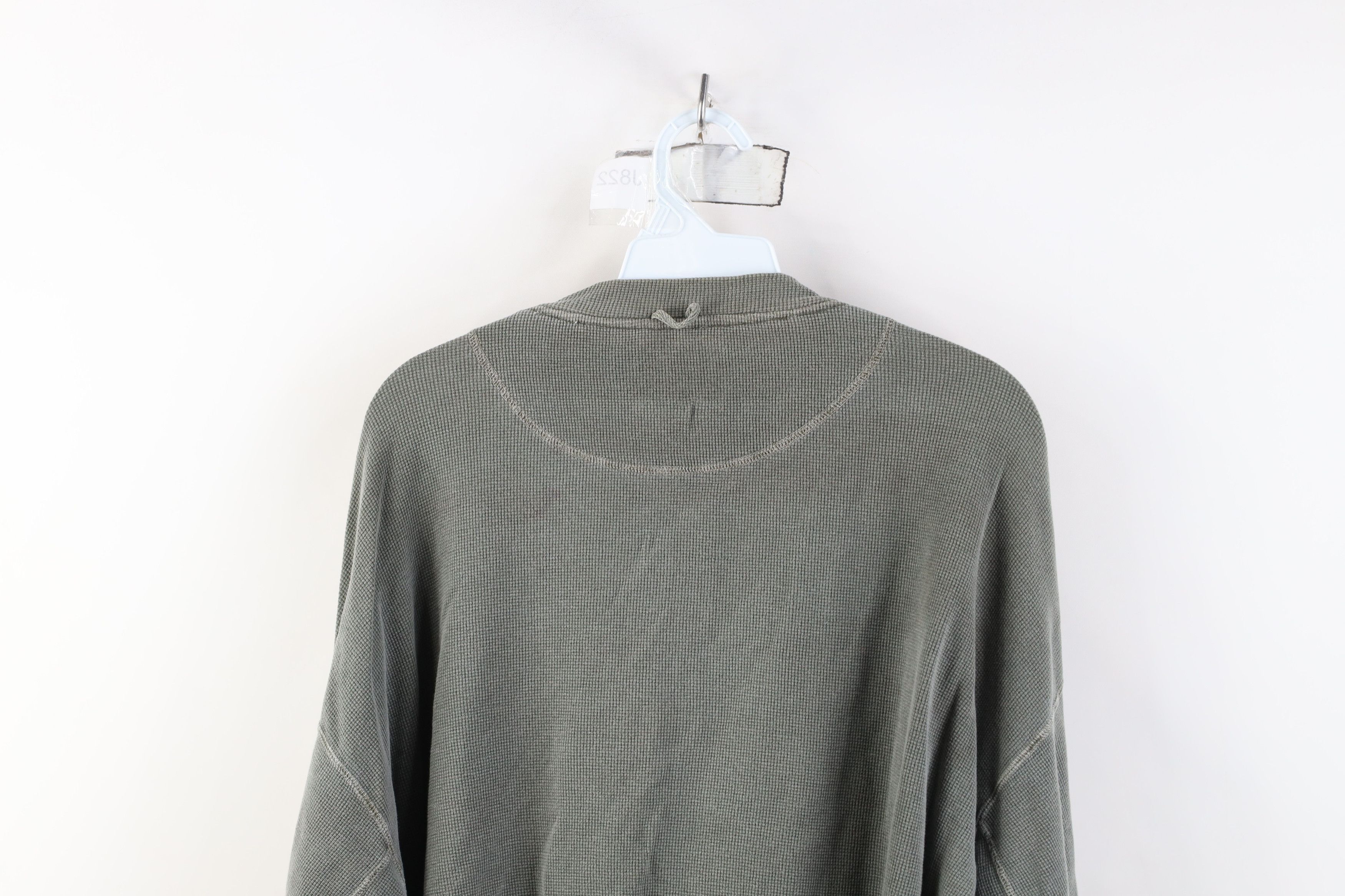 Cabelas Vintage 90s Cabelas Waffle Knit Long Sleeve Henley T-Shirt Size US XL / EU 56 / 4 - 13 Thumbnail