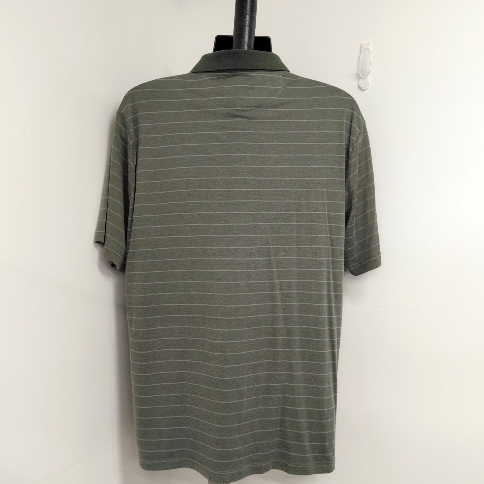 Vintage Glacier Performance Polo Shirt Men 2XL Sage Green Striped Short Sleeve Polo Shirt Size US XXL / EU 58 / 5 - 6 Thumbnail