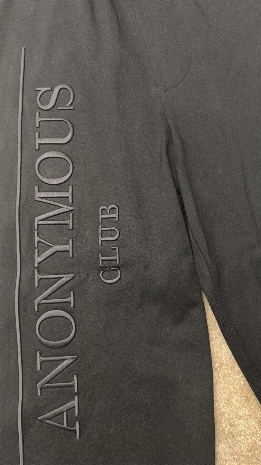 Anonymous Club Anonymous Club Black Logo Wide Sweatpants Size US 30 / EU 46 - 3 Thumbnail