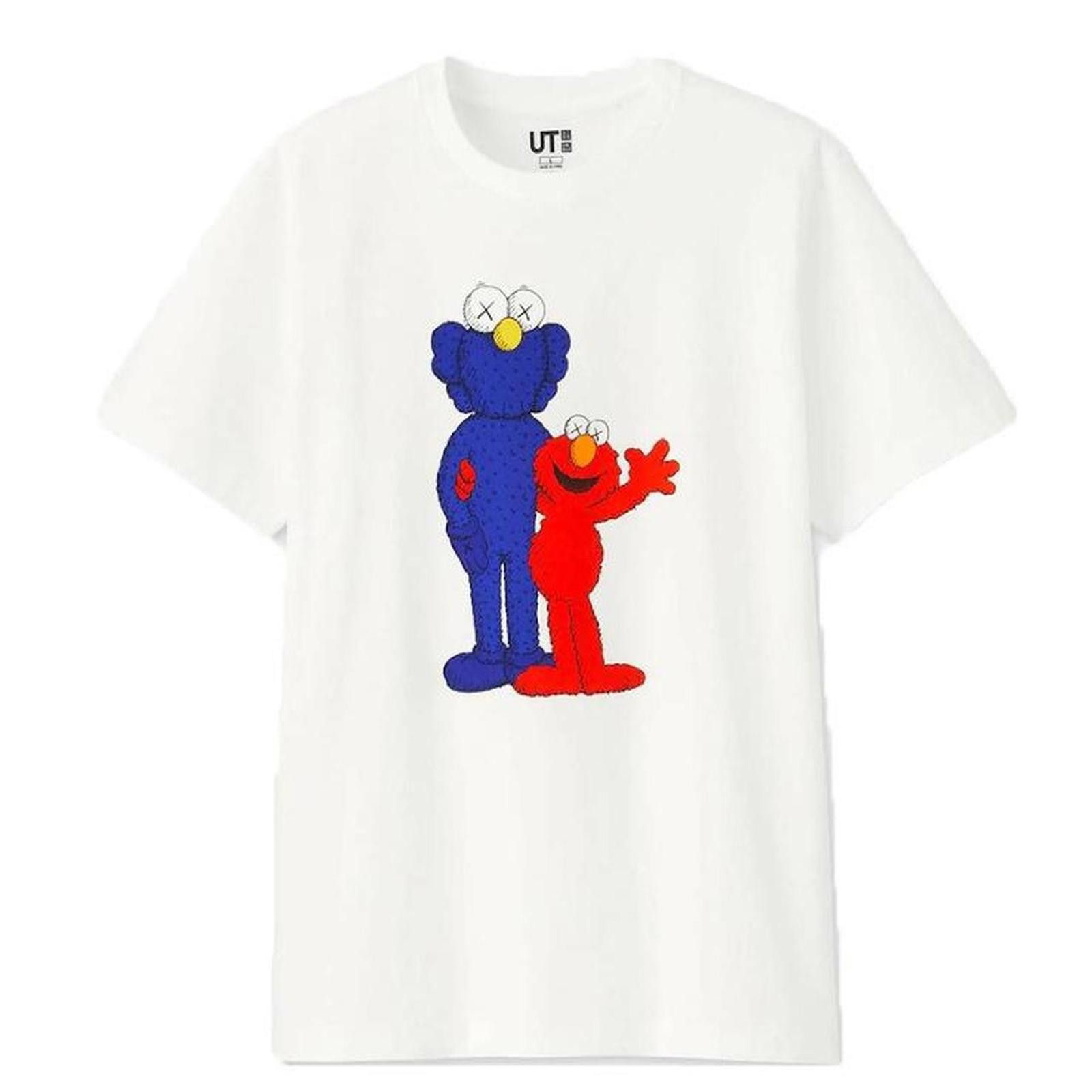 Kaws KAWS x Uniqlo x Sesame Street BFF Elmo Tee ‘White’ Size US M / EU 48-50 / 2 - 1 Thumbnail