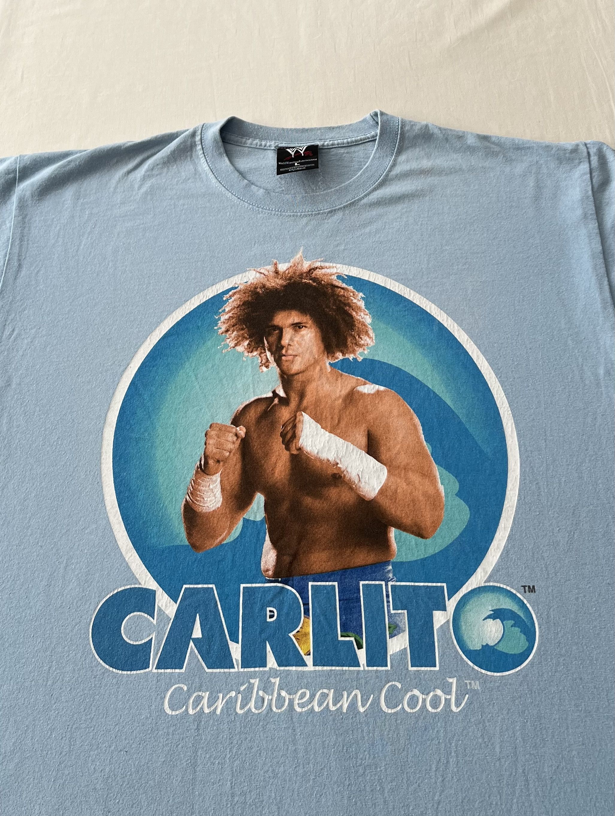 WWE Vintage 2007 Carlito Caribbean Cool WWE Wrestling T-shirt Size US L / EU 52-54 / 3 - 3 Thumbnail