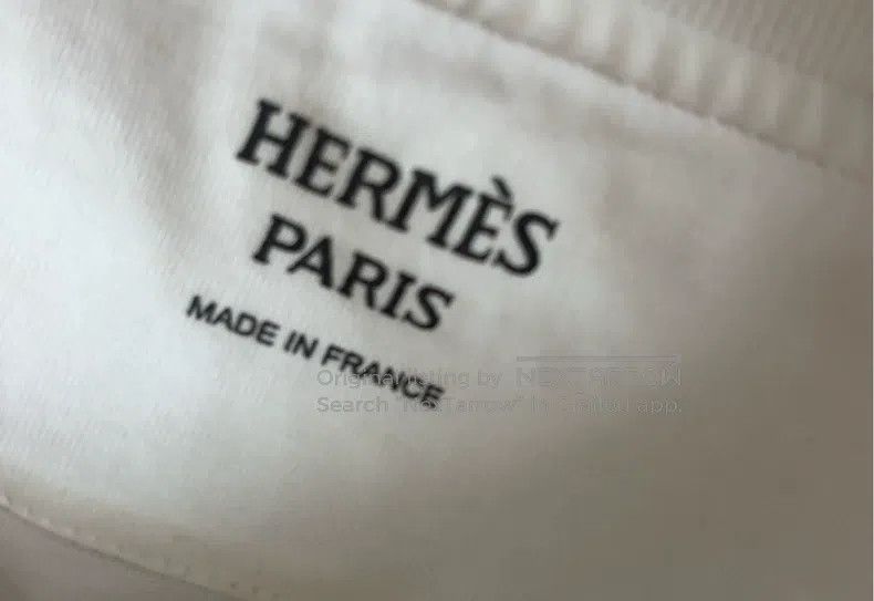 Hermes Hermes White Short Sleeve T-Shirt, Embroidered Pocket Size M / US 6-8 / IT 42-44 - 3 Thumbnail