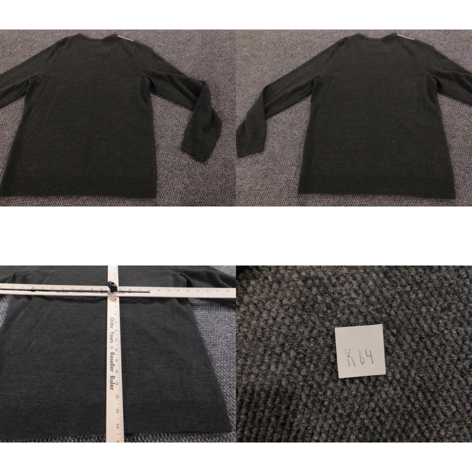 Croft & Barrow Croft & Barrow Womens Cardigan Sweater M Gray V-Neck Button Stretch Raglan Long Sleeve Knit Chunky Size M / US 6-8 / IT 42-44 - 8 Thumbnail