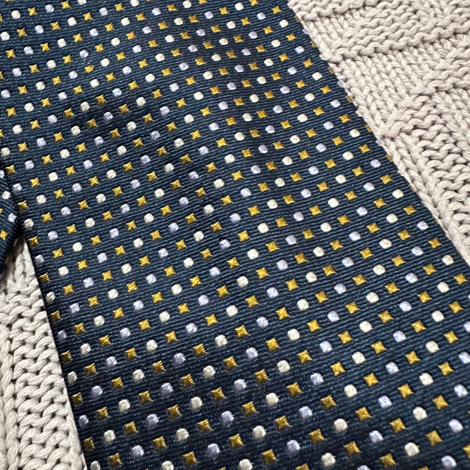 Vintage Dormeuil black micro dot silk tie Size ONE SIZE - 2 Thumbnail