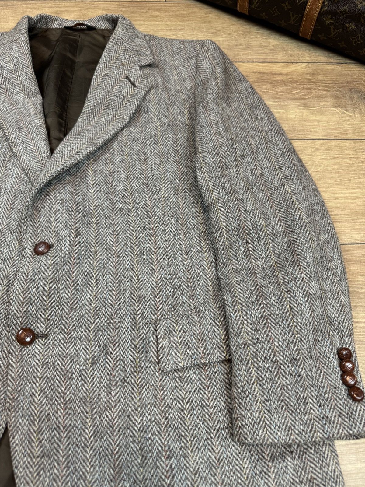 Harris Tweed Vintage wool blazer Harris Tweed original luxury item Size 48R - 2 Thumbnail