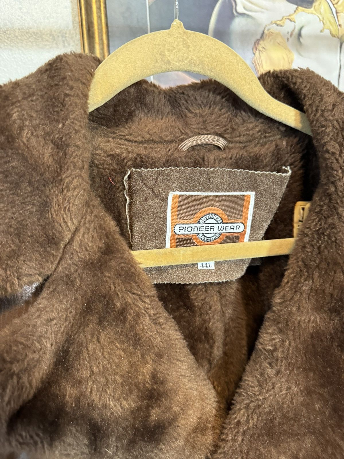 Vintage Pioneer Wear USA Vintage Leather Sherpa Style Western Jacket Size US L / EU 52-54 / 3 - 4 Thumbnail