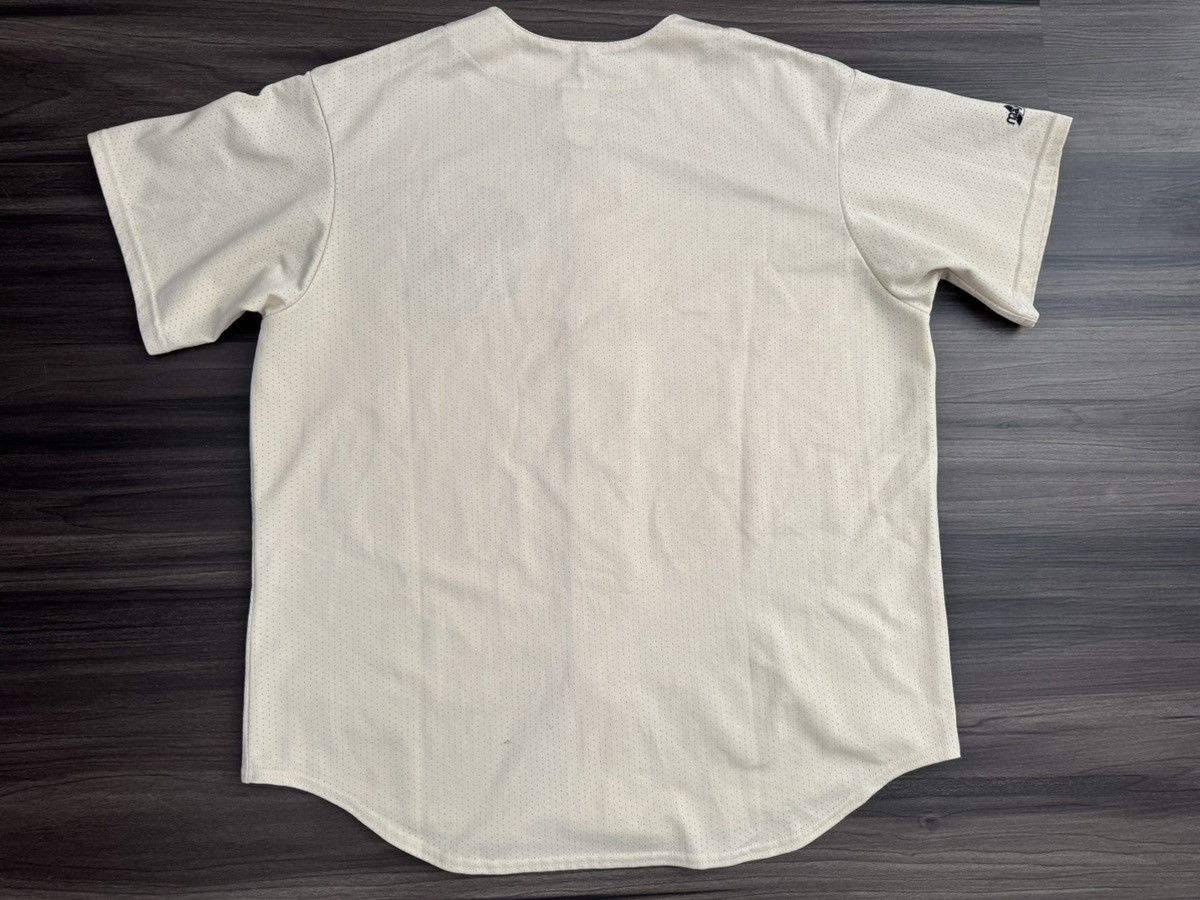 Majestic × Vintage Rare New York Yankees Cream Jersey Green Patched Logo 2XL Size US XXL / EU 58 / 5 - 7 Thumbnail