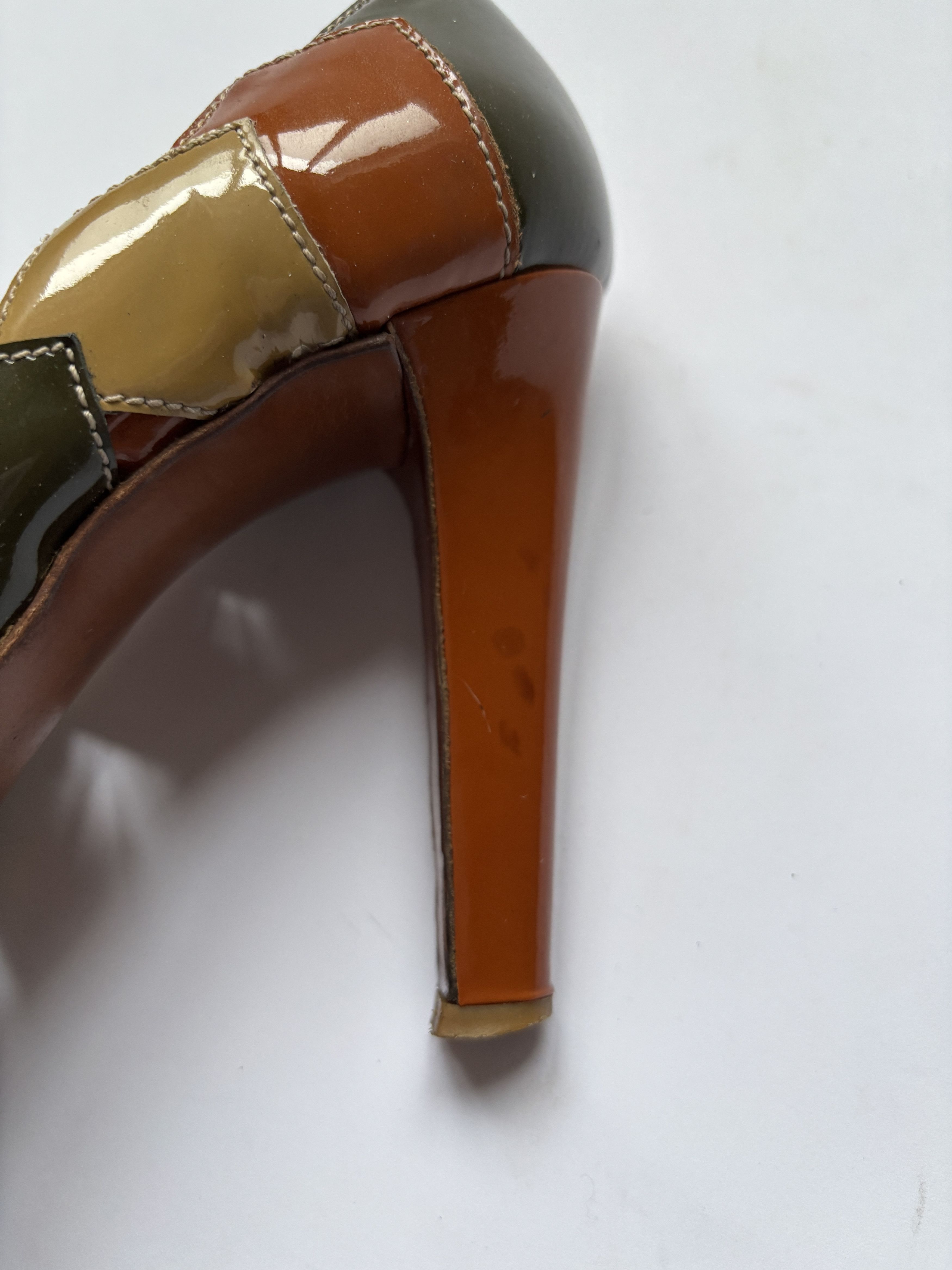 Miu Miu ⚡️QUICK SALE⚡️Miu Miu Patent Peep-Toe Heels Pumps Size US 9 / IT 39 - 9 Thumbnail