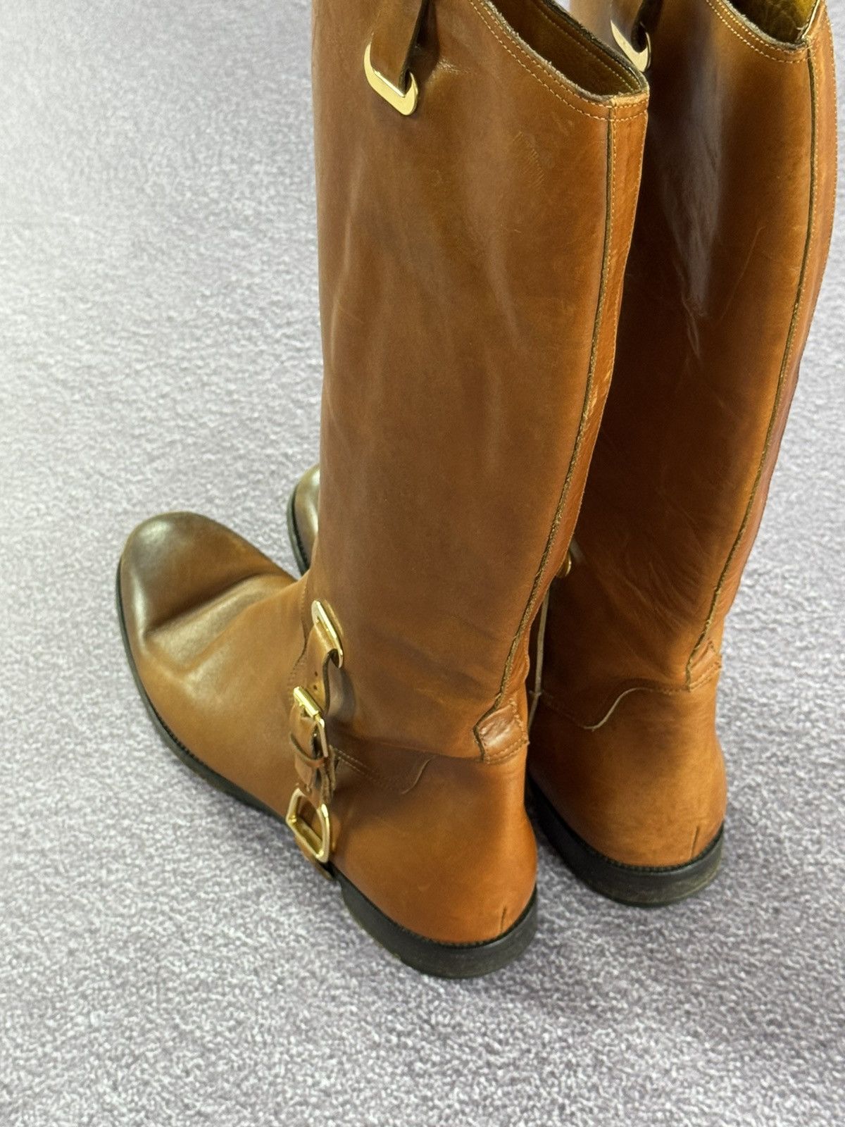 Ralph Lauren Vintage Ralph Lauren Luxury Leather Distressed 90s Boots Size US 10 / IT 40 - 14 Thumbnail