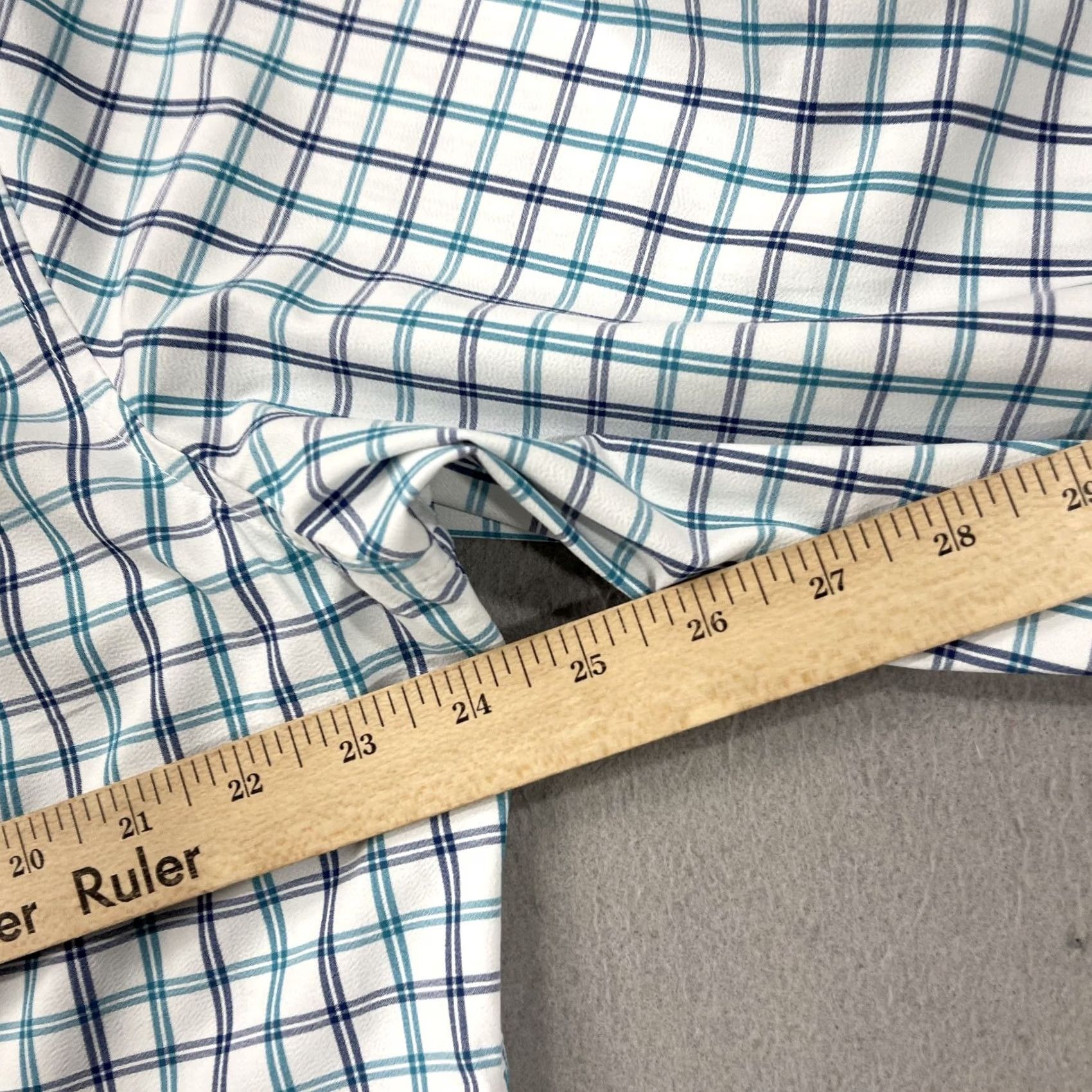 Mizzen+Main Mizzen+Main Shirt Mens 2XL Trim Fit White Blue Check Button-Up Casual Preppy Spring Summer Fall Whitespace Womens Mens Girls Century Size US XXL / EU 58 / 5 - 7 Thumbnail
