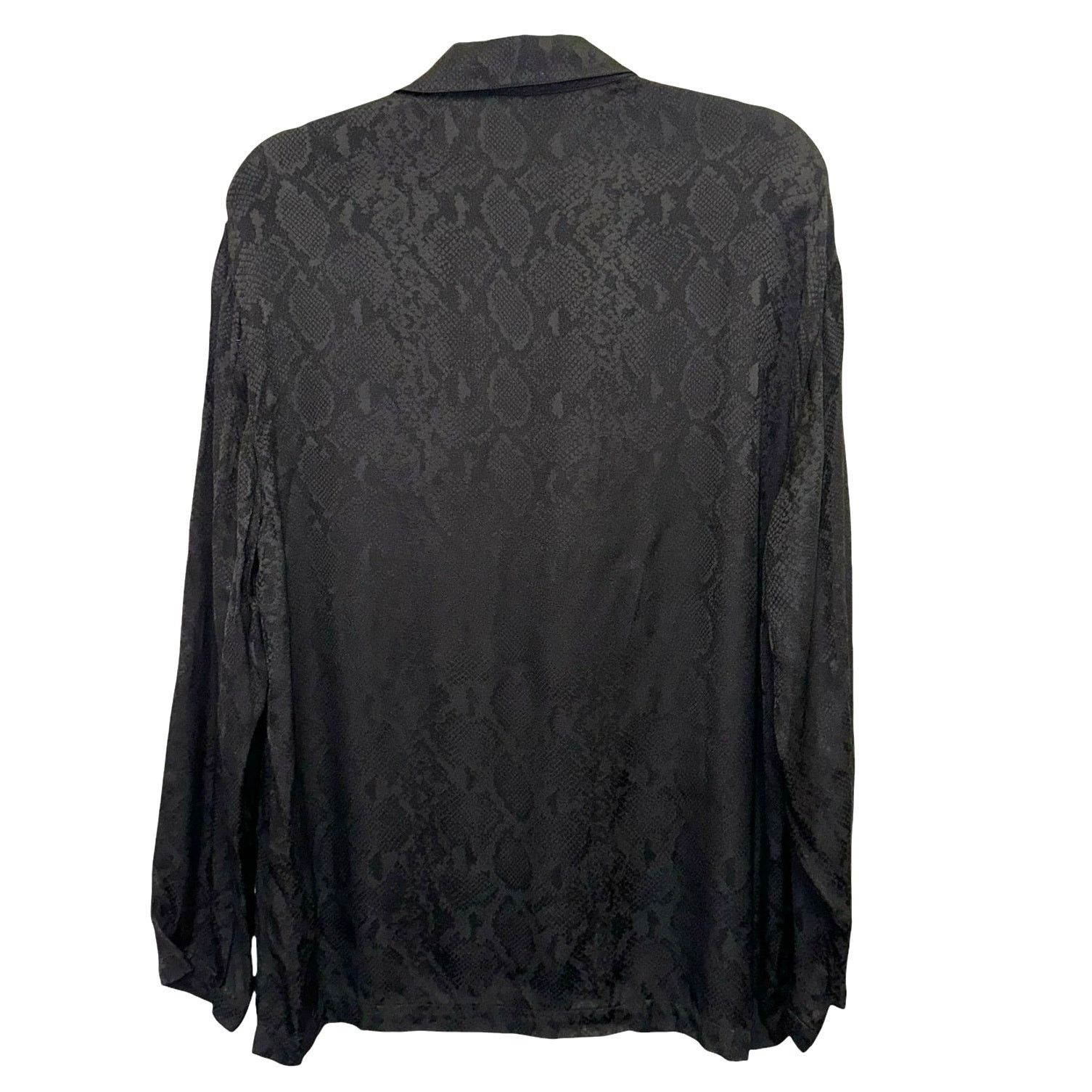 The Kooples The Kooples Patch Pocket Snakeskin Button Down Blouse Size L / US 10 / IT 46 - 3 Thumbnail