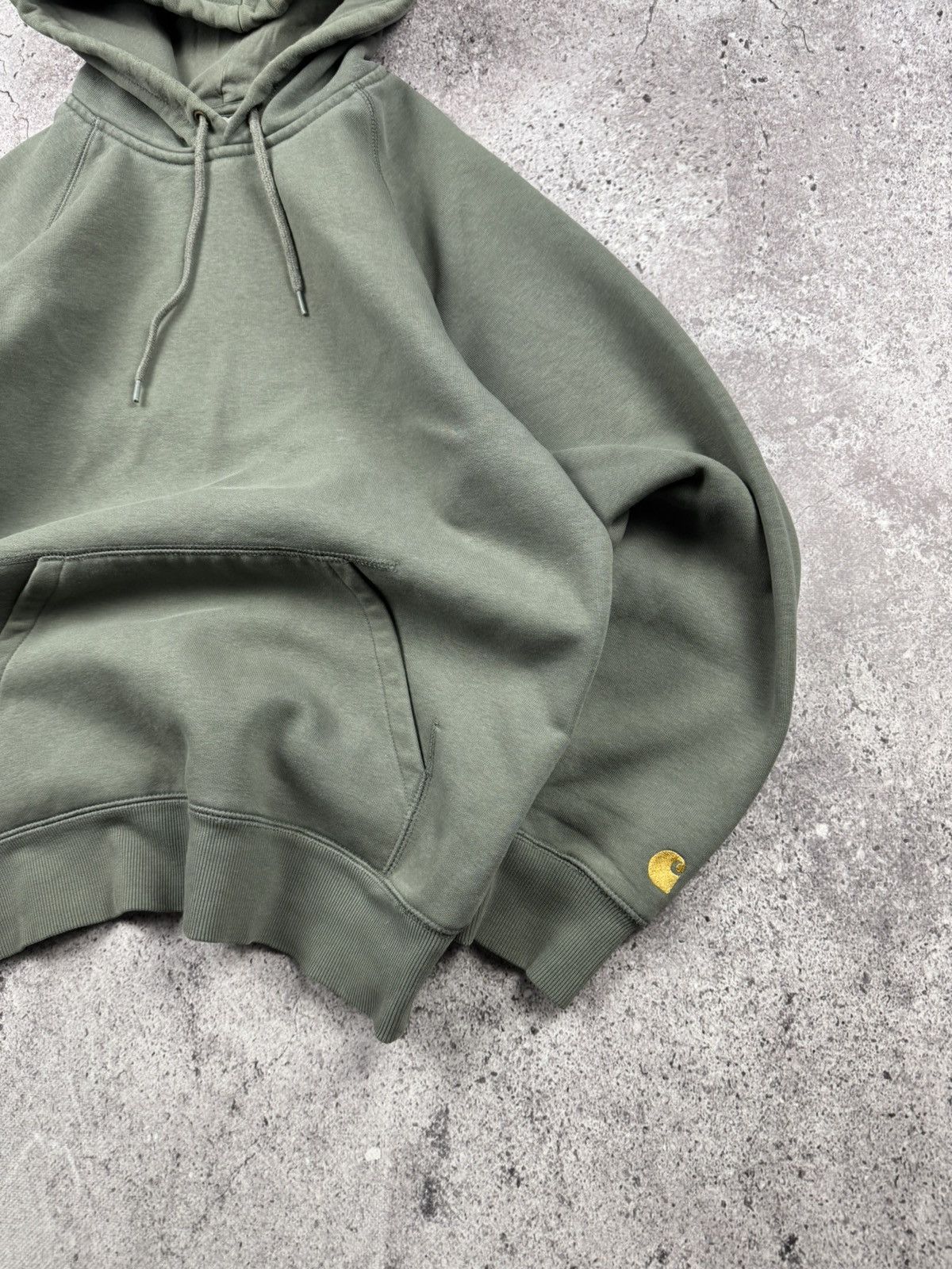 Carhartt × Japanese Brand × Vintage Crazy Vintage Carhartt Hoodie Faded Baggy Grunge Skater Size US S / EU 44-46 / 1 - 2 Thumbnail